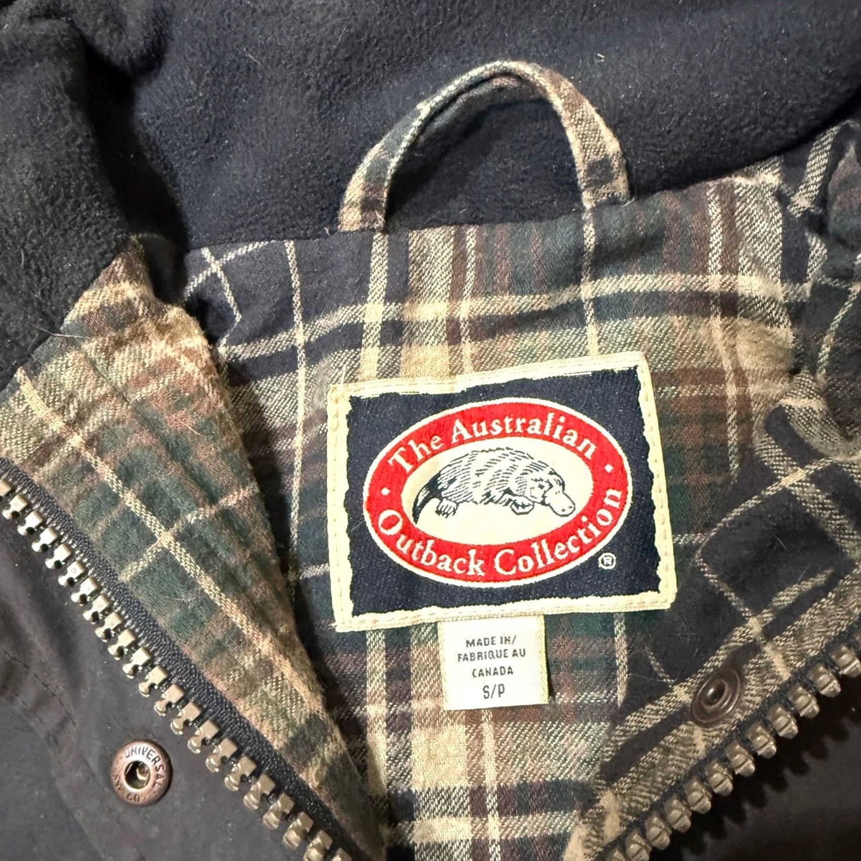 Skin Australian Outback Jacket Bomber Vest Mens Small Cotton Oil Skin Wax Canvas Zip Hooded Brown 44 Chest 26 Shoulder to Hem Size US S / EU 44-46 / 1 - 3 Thumbnail