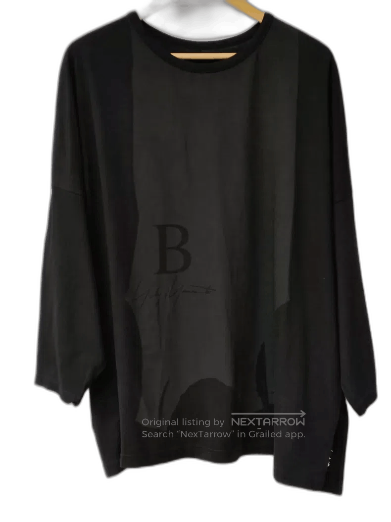 Yohji Yamamoto Yohji Yamamoto Black Oversized Long-Sleeve Tee Size US M / EU 48-50 / 2 - 1 Thumbnail