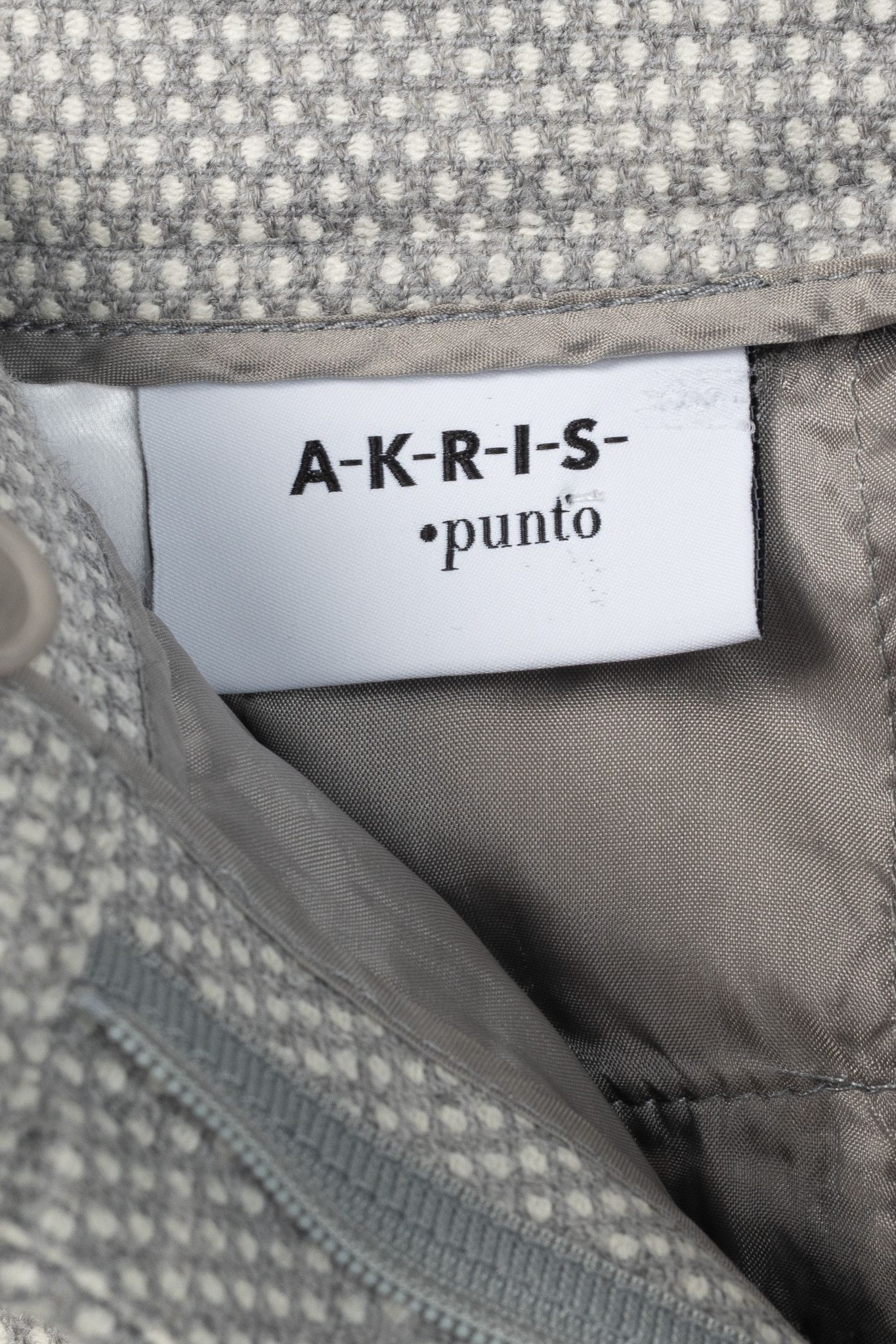 Akris Akris Punto Grey Polka-Dot Wool-Flannel Slim Trousers Size 34" / US 12 / IT 48 - 8 Thumbnail