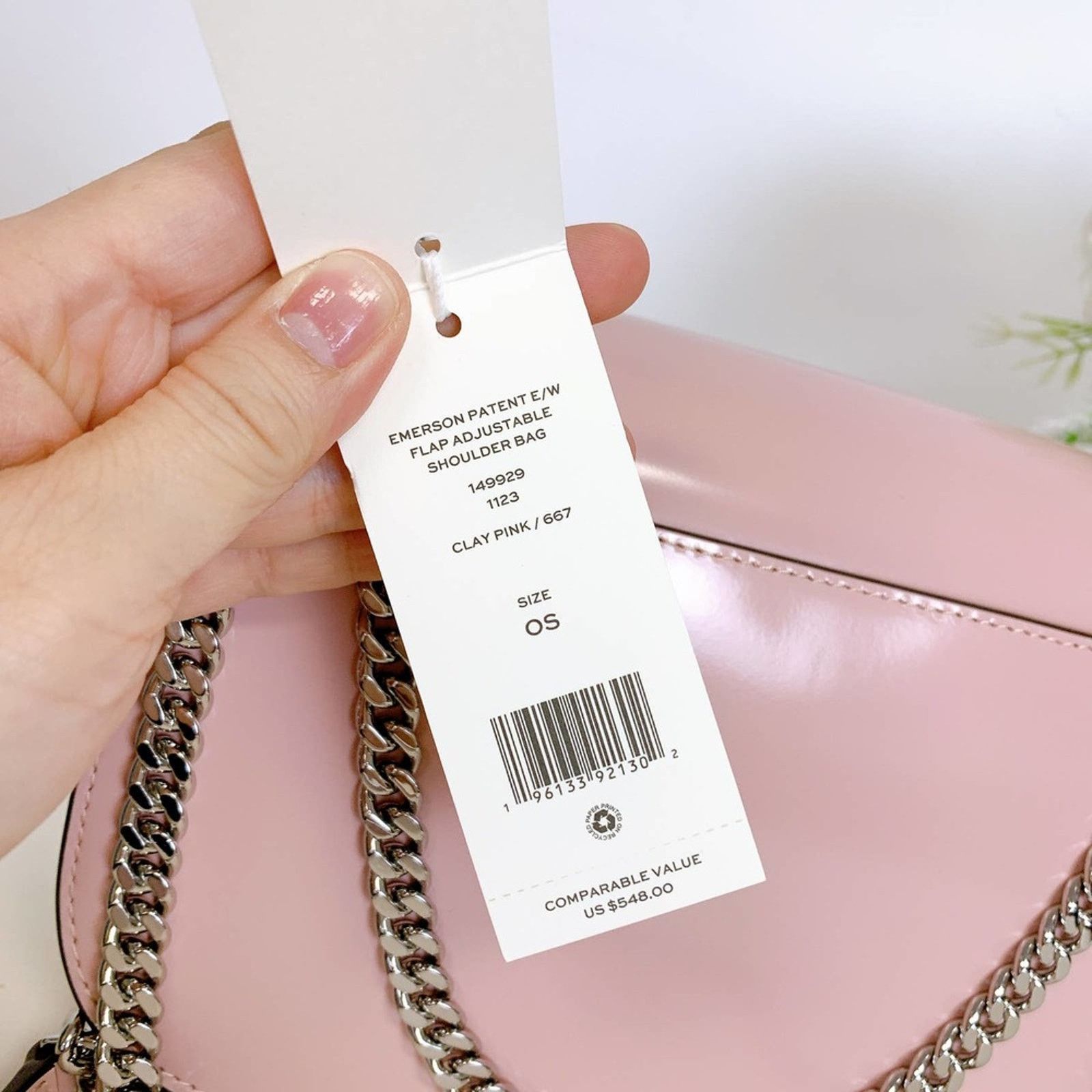 Tory Burch Tory Burch 149929 Emerson Top Handle Patent Leather Crossbod Size ONE SIZE - 9 Thumbnail