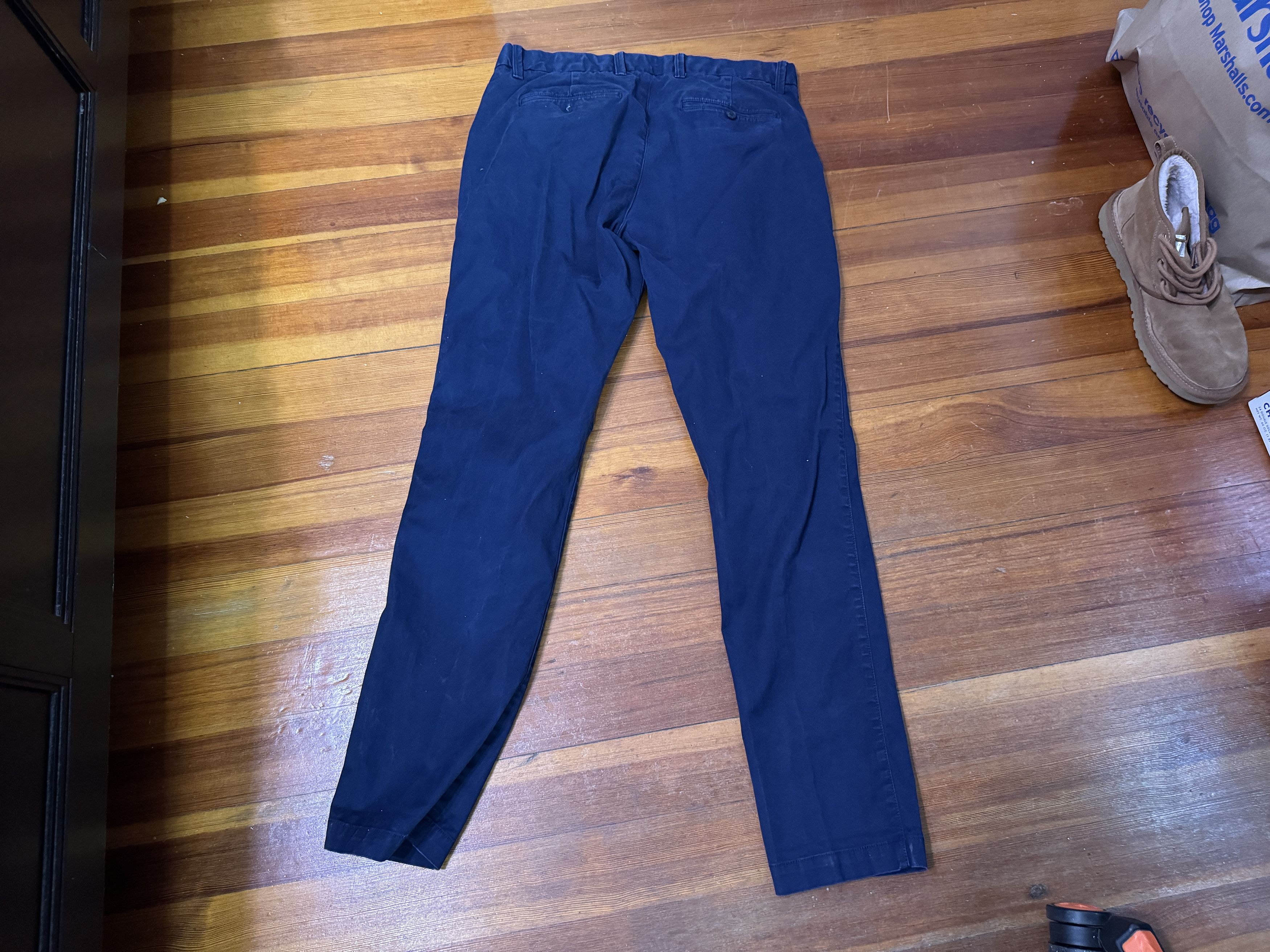 Gap 31x32 GAP Men's Slim Fit Chinos Navy Blue Khaki Dress Pants Size US 32 / EU 48 - 5 Thumbnail