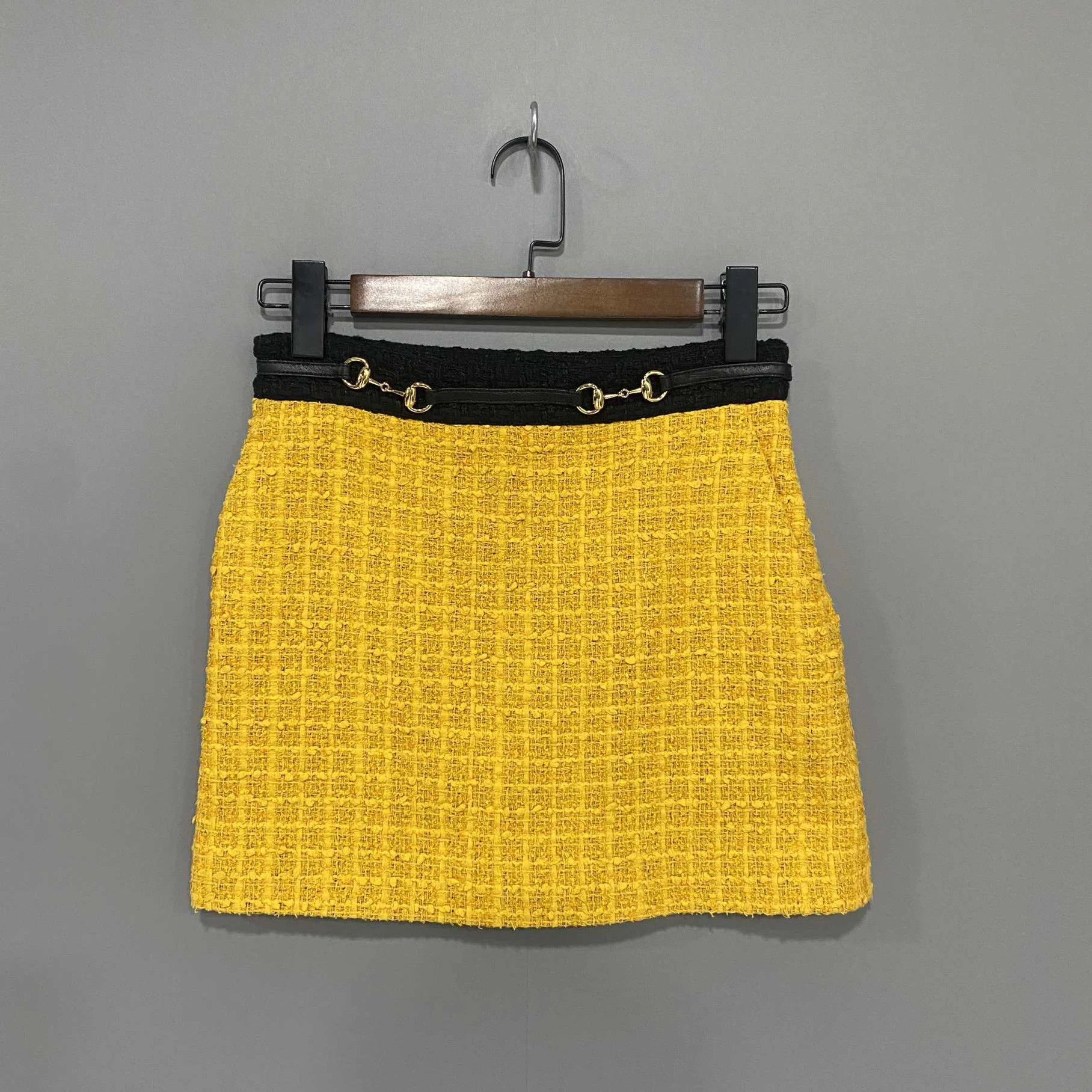 Gucci GUCCI yellow knit short skirt women's 36 Size 26" / US 2 / IT 38 - 3 Thumbnail