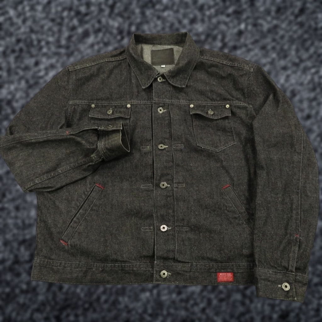 Guess VTG GUESS Denim Jacket Men 3XL Black Type I Trucker 90s 80s Lightweight USA MADE Jacket Size US XXL / EU 58 / 5 - 1 Thumbnail