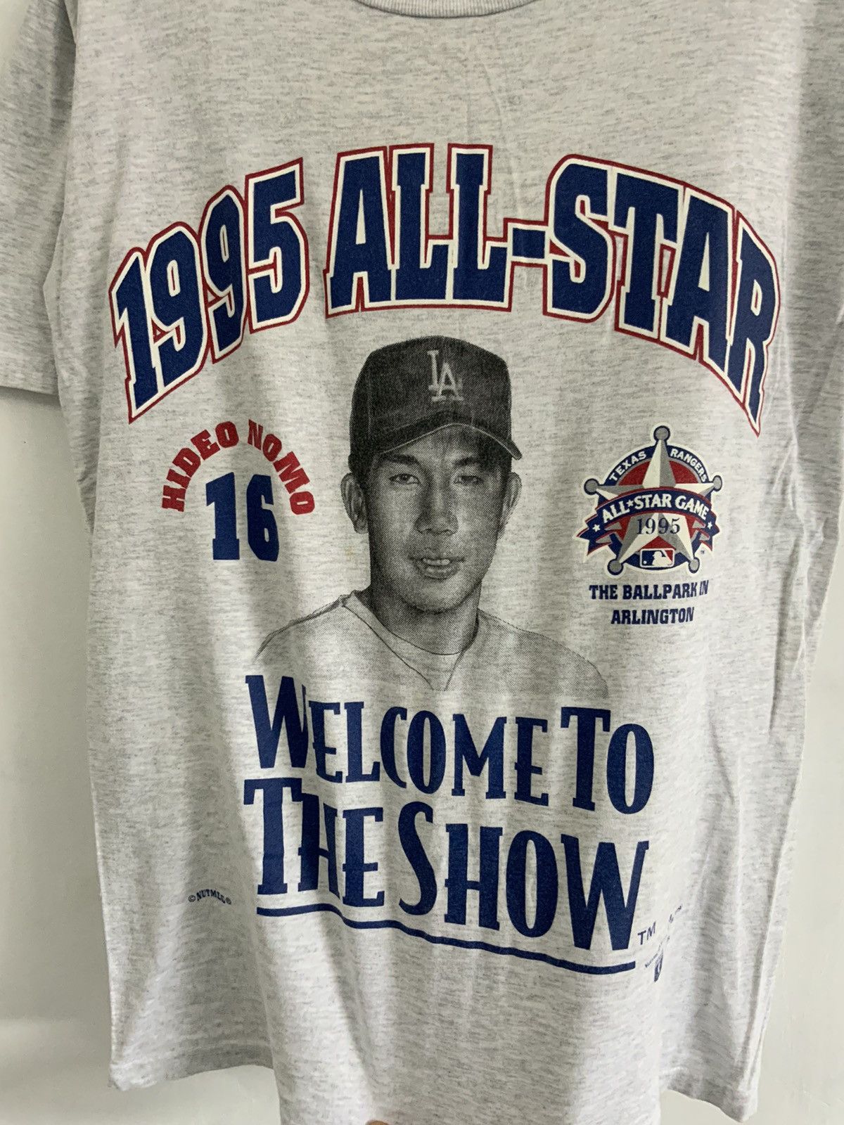 Nutmeg Vintage 1995 All-Star Hideo Nomo Nutmeg Mills Tee Size US M / EU 48-50 / 2 - 5 Thumbnail