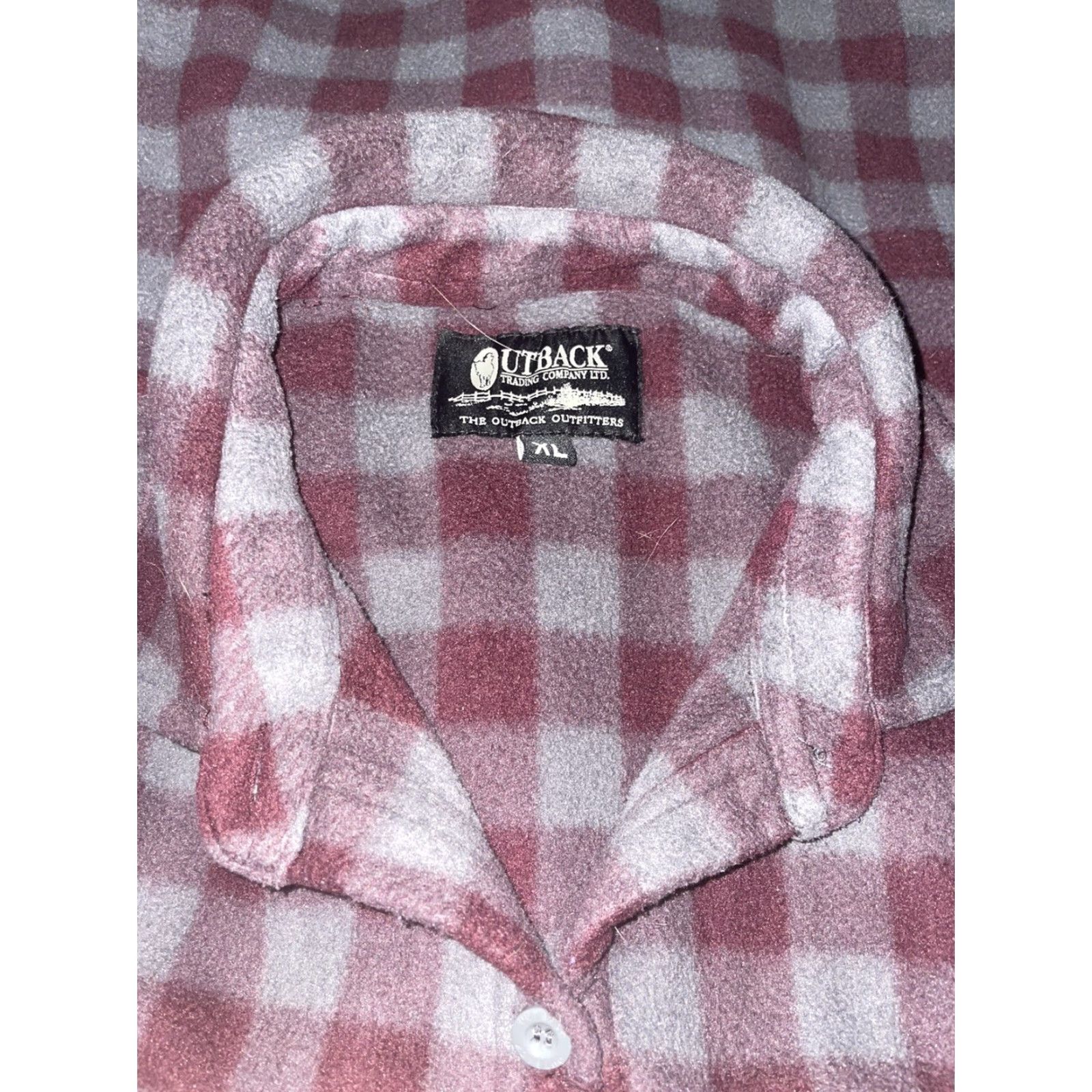 Vintage VINTAGE OutBack Trading Company XL Jacket Women Red Plaid Fleece Button Down Flannel Size XL / US 12-14 / IT 48-50 - 6 Thumbnail