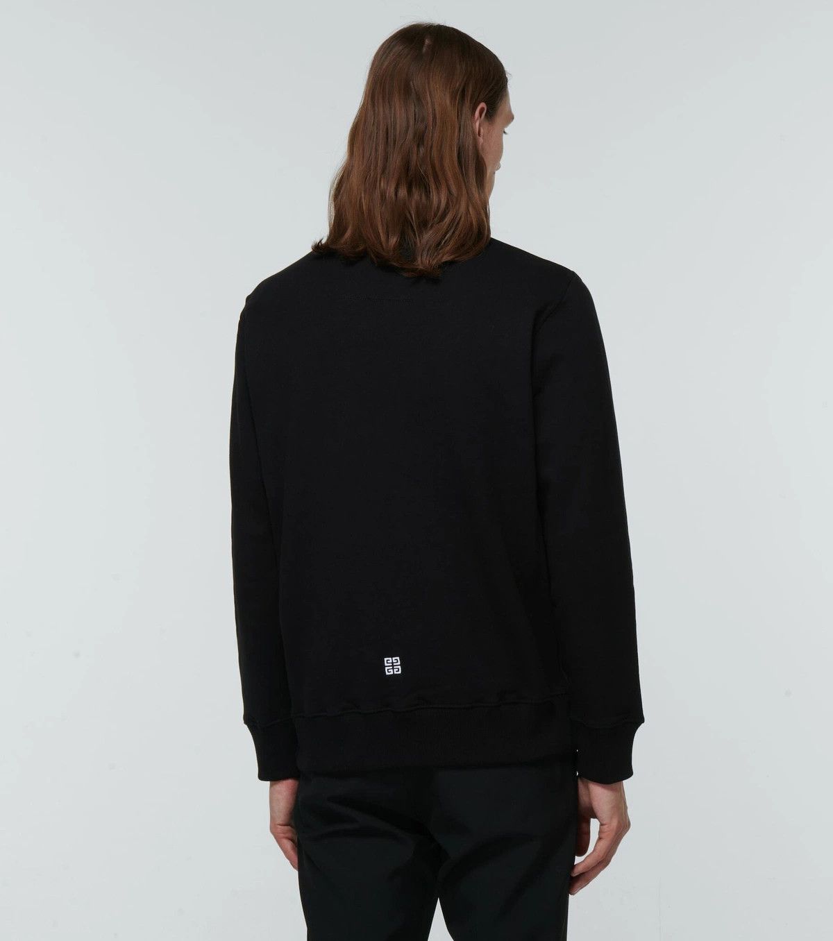 Givenchy Black Embroidered College Arch Logo Sweatshirt Size US M / EU 48-50 / 2 - 5 Thumbnail