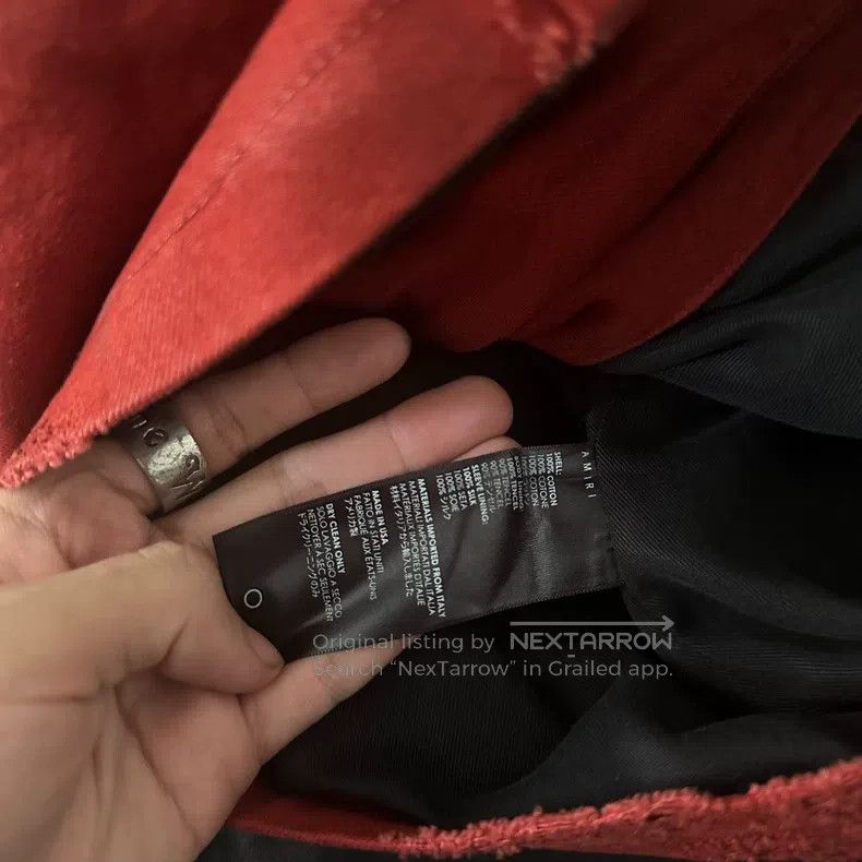 Amiri Amiri Size S Red Suede Jacket Size US S / EU 44-46 / 1 - 6 Thumbnail