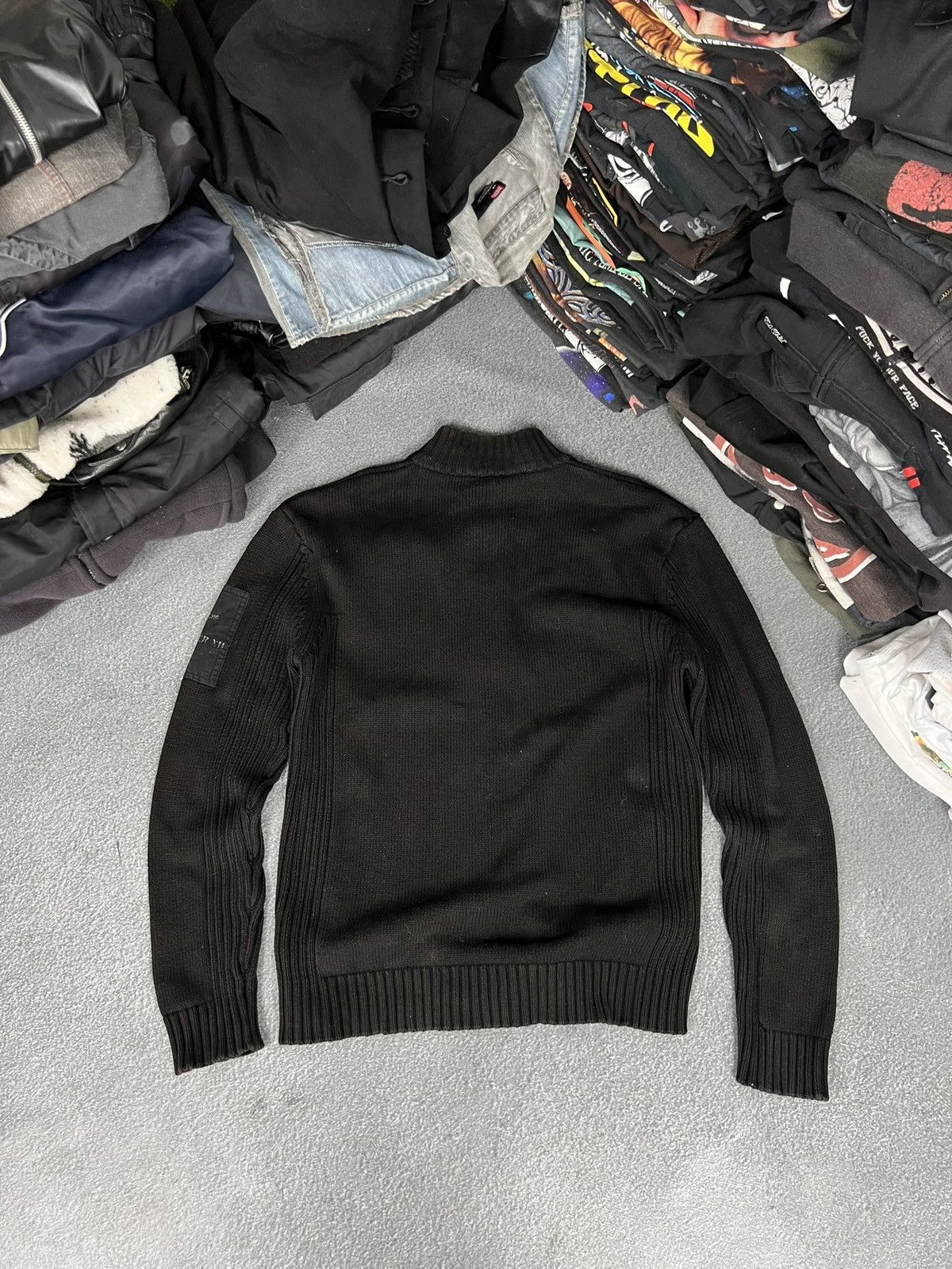 Japanese Brand Vintage 90's Japan Style Opium Milita ribbed Zip Sweater Y2K Size US XL / EU 56 / 4 - 7 Thumbnail