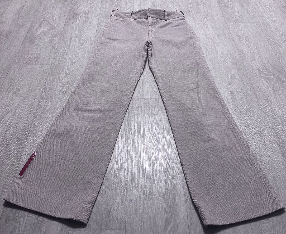 Prada Prada Linea Rossa Red Tab Beige Flared Corduroy Pant Trouser Size US 30 / EU 46 - 3 Thumbnail