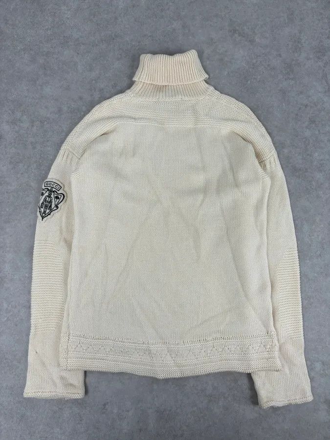 Gucci Gucci Wool Creamy White Signature Turtleneck Size US M / EU 48-50 / 2 - 7 Thumbnail
