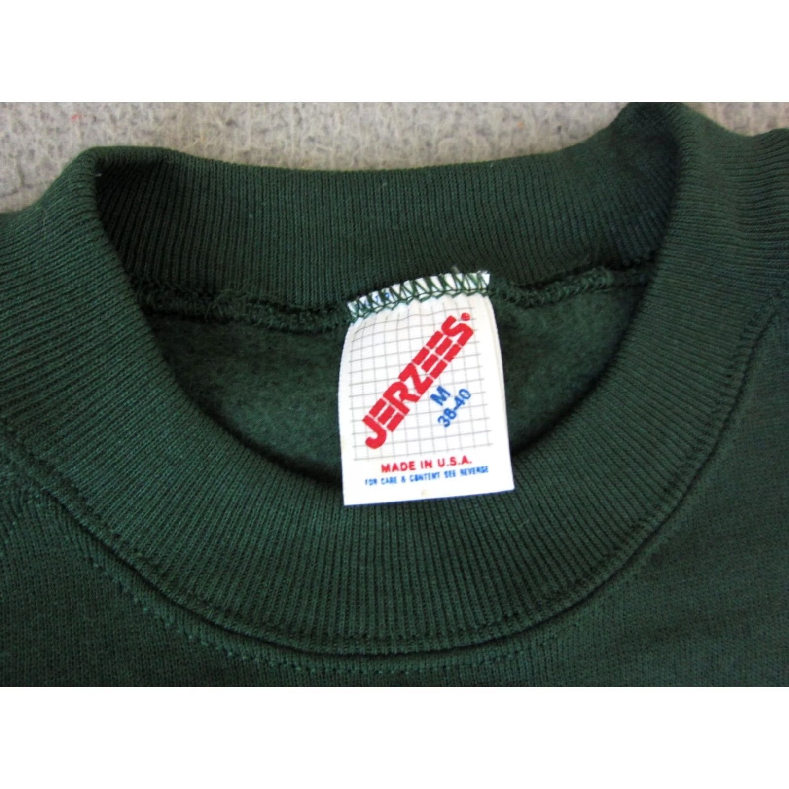 Jerzees VINTAGE Jerzees Sweatshirt Mens M Green Safari USA Lion Shirt Size US M / EU 48-50 / 2 - 6 Thumbnail