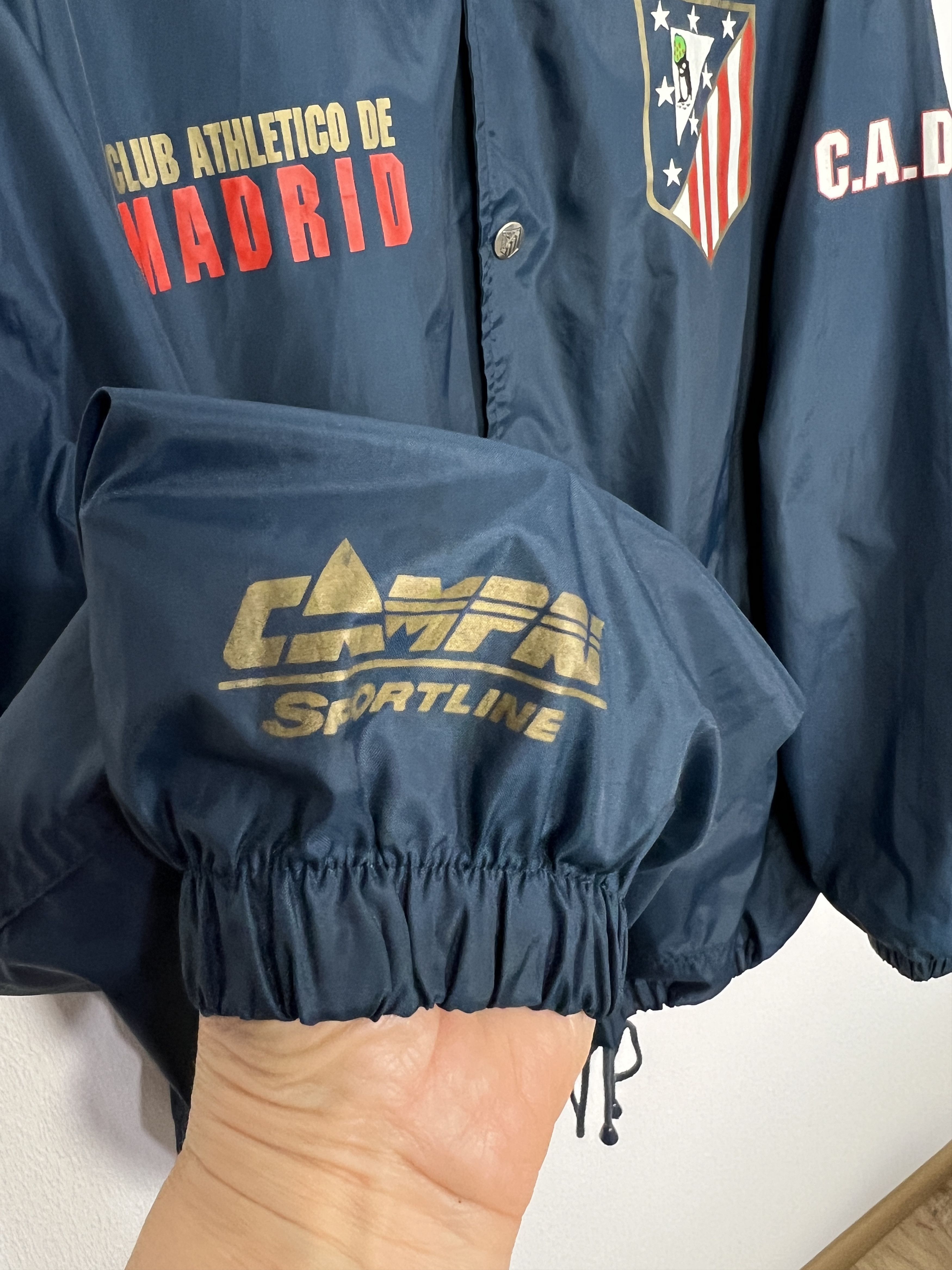 Vintage Atletico Madrid Football Jacket Windbreaker Track