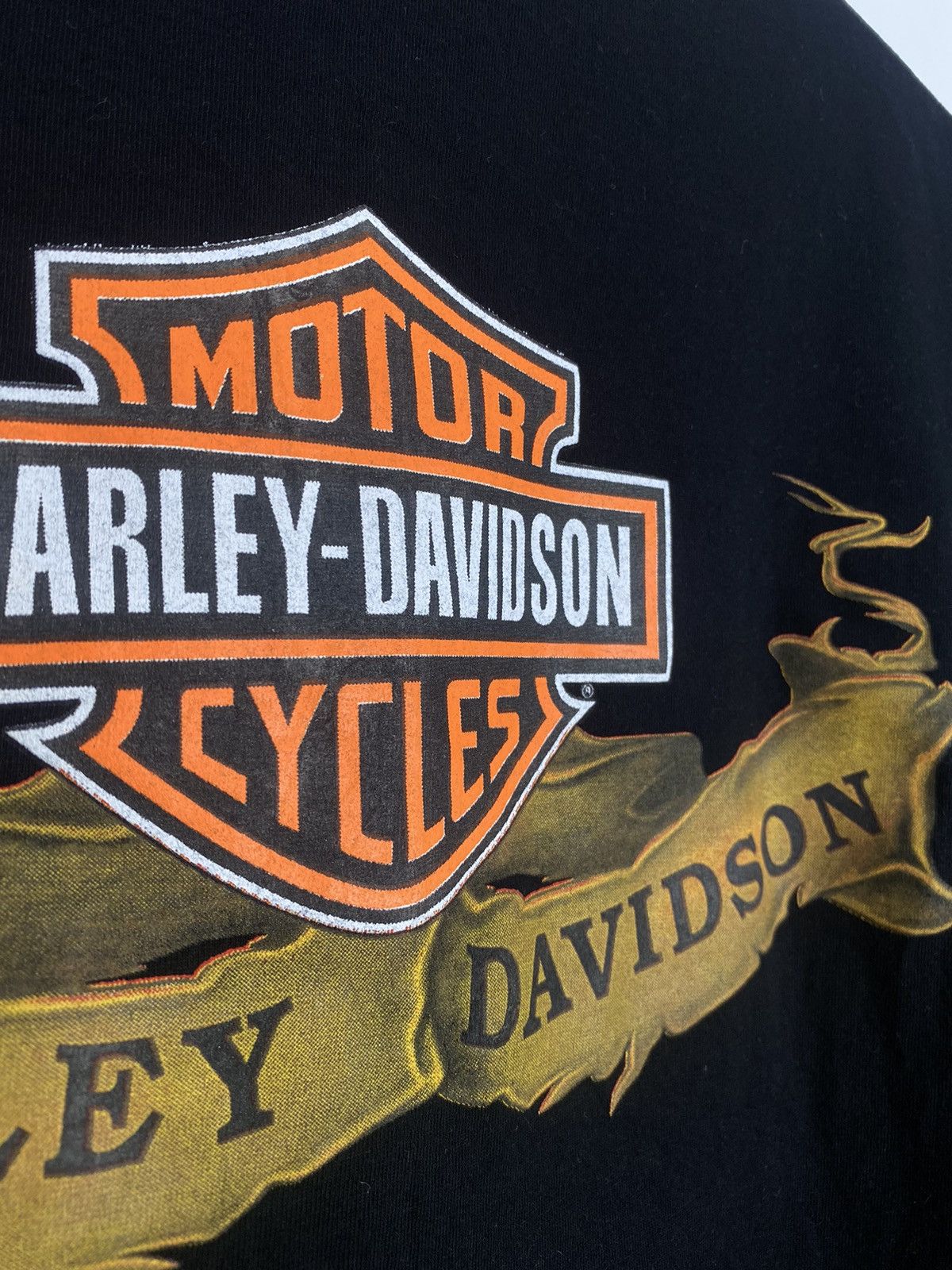 Harley Davidson × Vintage Harley-Davidson Flame Eagle Logo XL Rare Tee opium Motörhead Size US XL / EU 56 / 4 - 5 Thumbnail