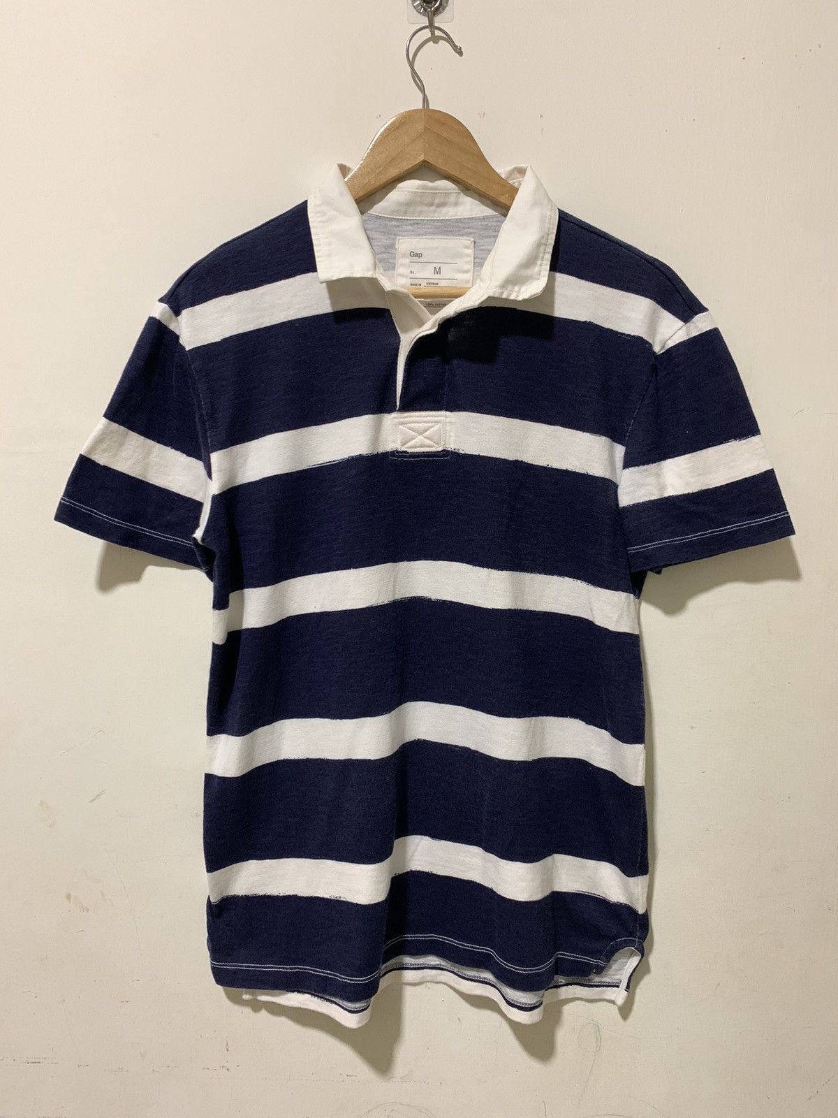 Gap Vintage Y2K Gap Polo Shirt Mens Striped Size US M / EU 48-50 / 2 - 1 Thumbnail