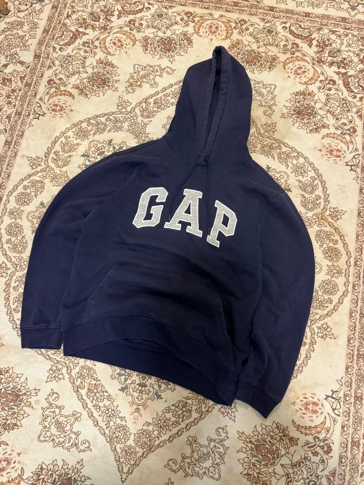 Pre-owned Gap X Vintage Gap Big Logo Navy Hoodie
