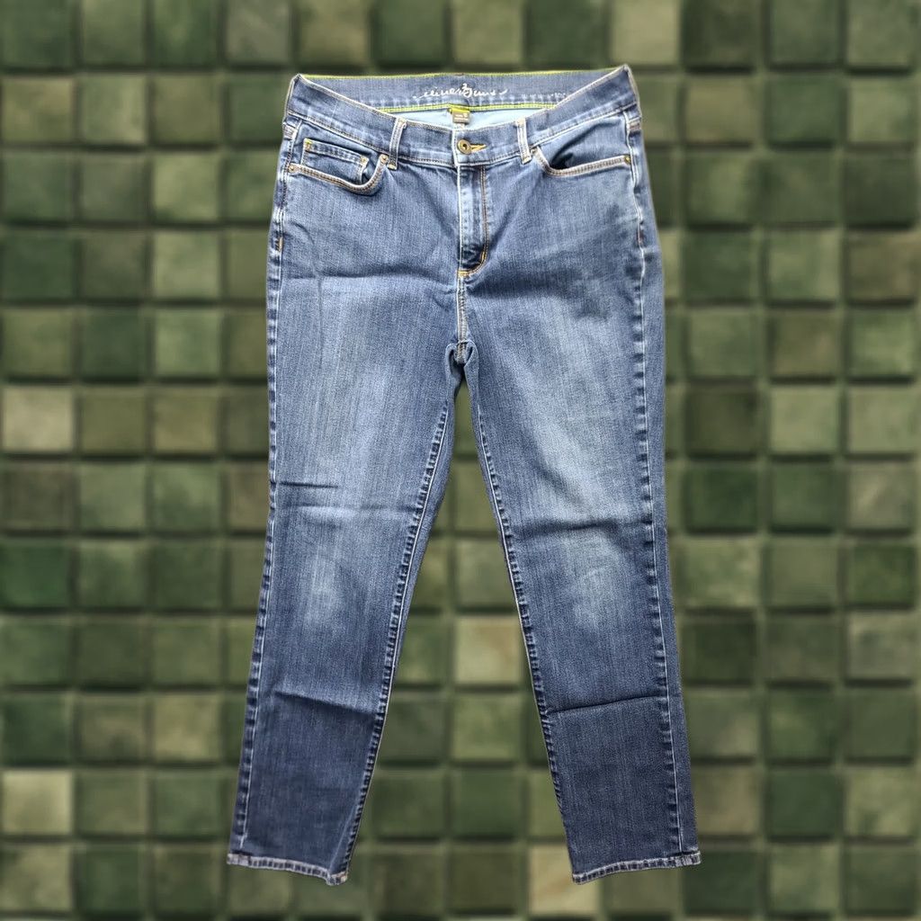 Eddie Bauer Eddie Bauer Jeans Womens 10x29 Travex Slim Fit Mid Rise Stretch Denim Blue 5-Pocket Shaping Inseam 29 Inseam Slimming Halves? Size 32" / US 10 / IT 46 - 1 Thumbnail