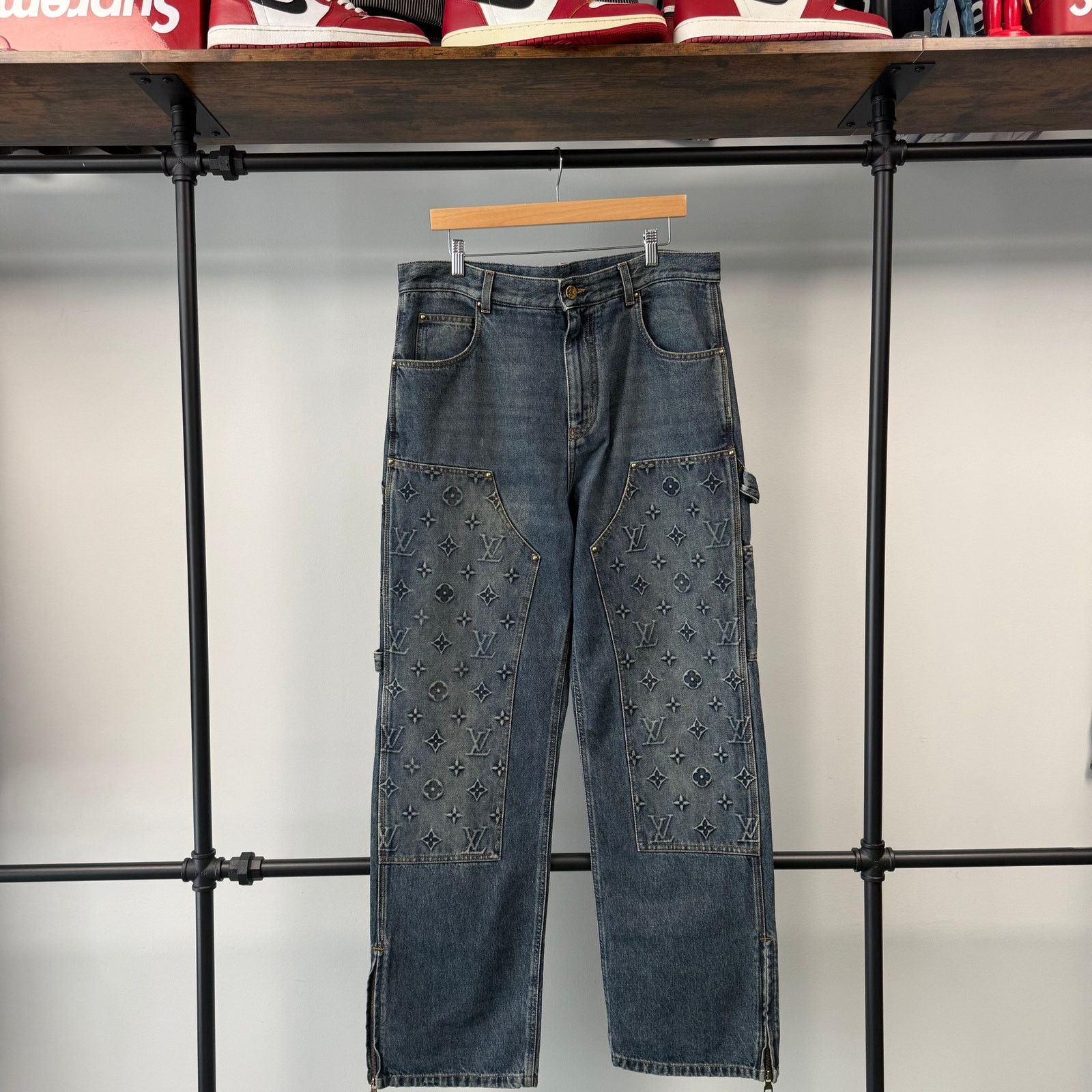 Louis Vuitton Louis Vuitton Monogra Double Knee Carpenter Denim - 36 Size US 36 / EU 52 - 1 Thumbnail