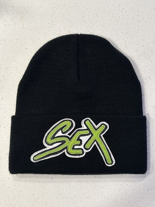 Bonnet Chrome Hearts Matty Boy Sex Records I Love NY Noir - Taille Unique, Acrylique - Occasion