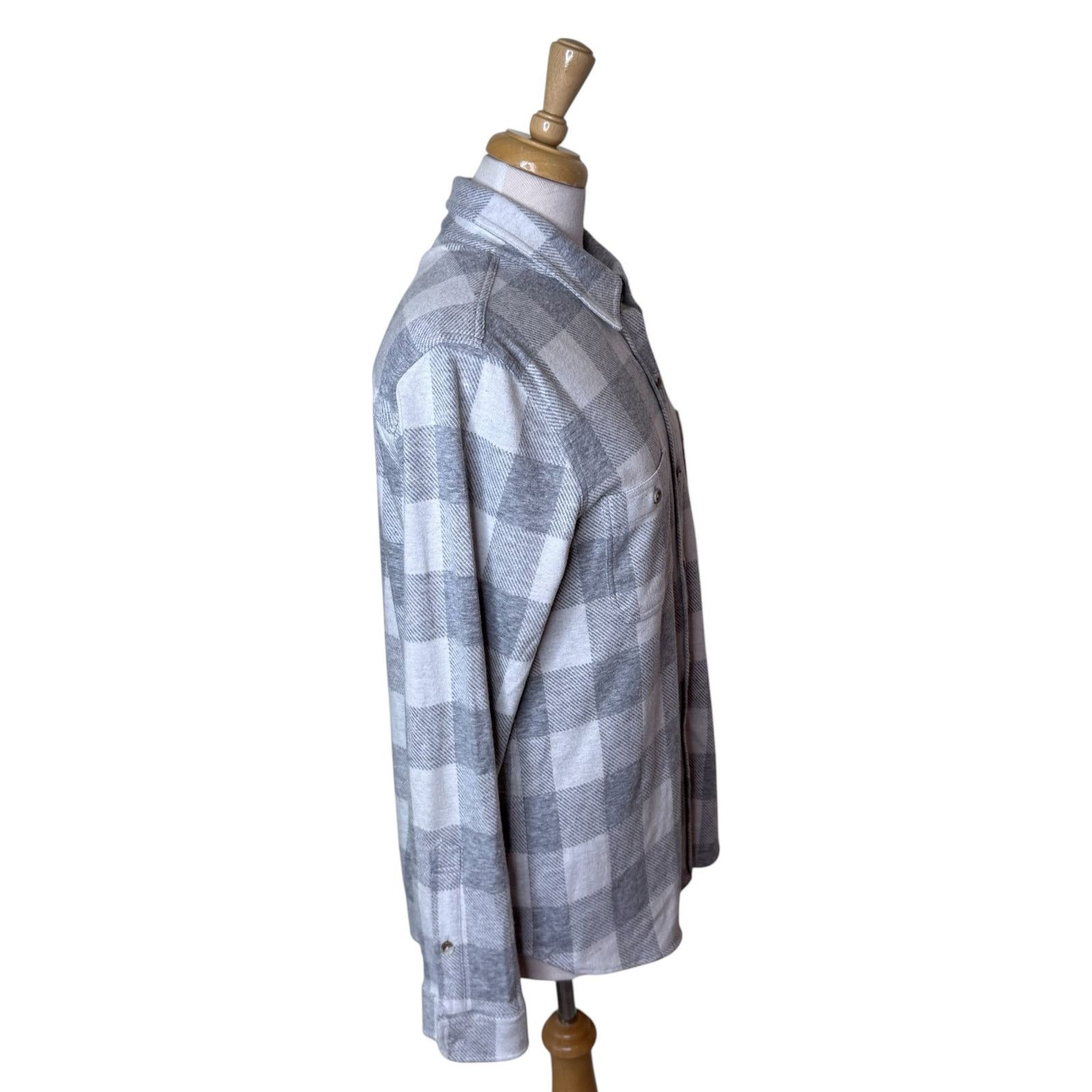 Faherty FAHERTY Legend Sweater Shirt in Gray White Plaid Medium Size M / US 6-8 / IT 42-44 - 3 Thumbnail