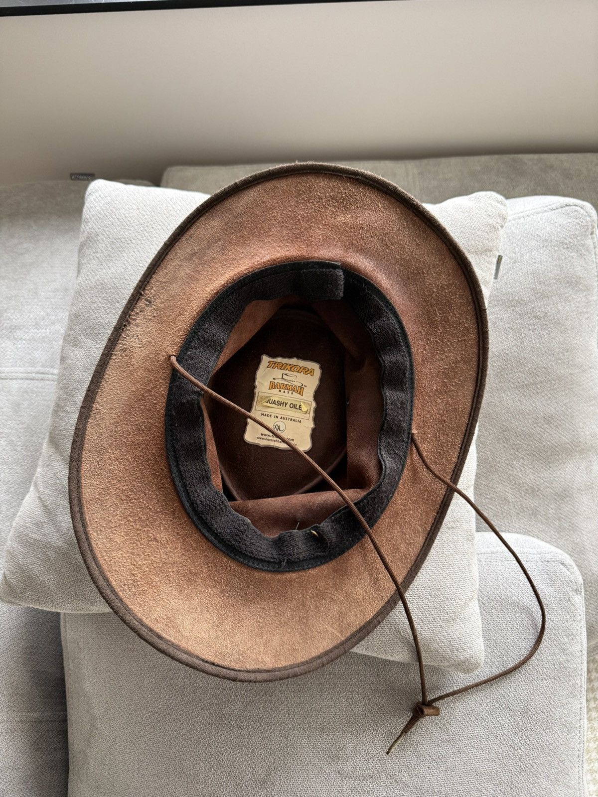 Vintage Barmah Australia x Trikora Squash Oiled Bones Leather Hat Size ONE SIZE - 6 Thumbnail