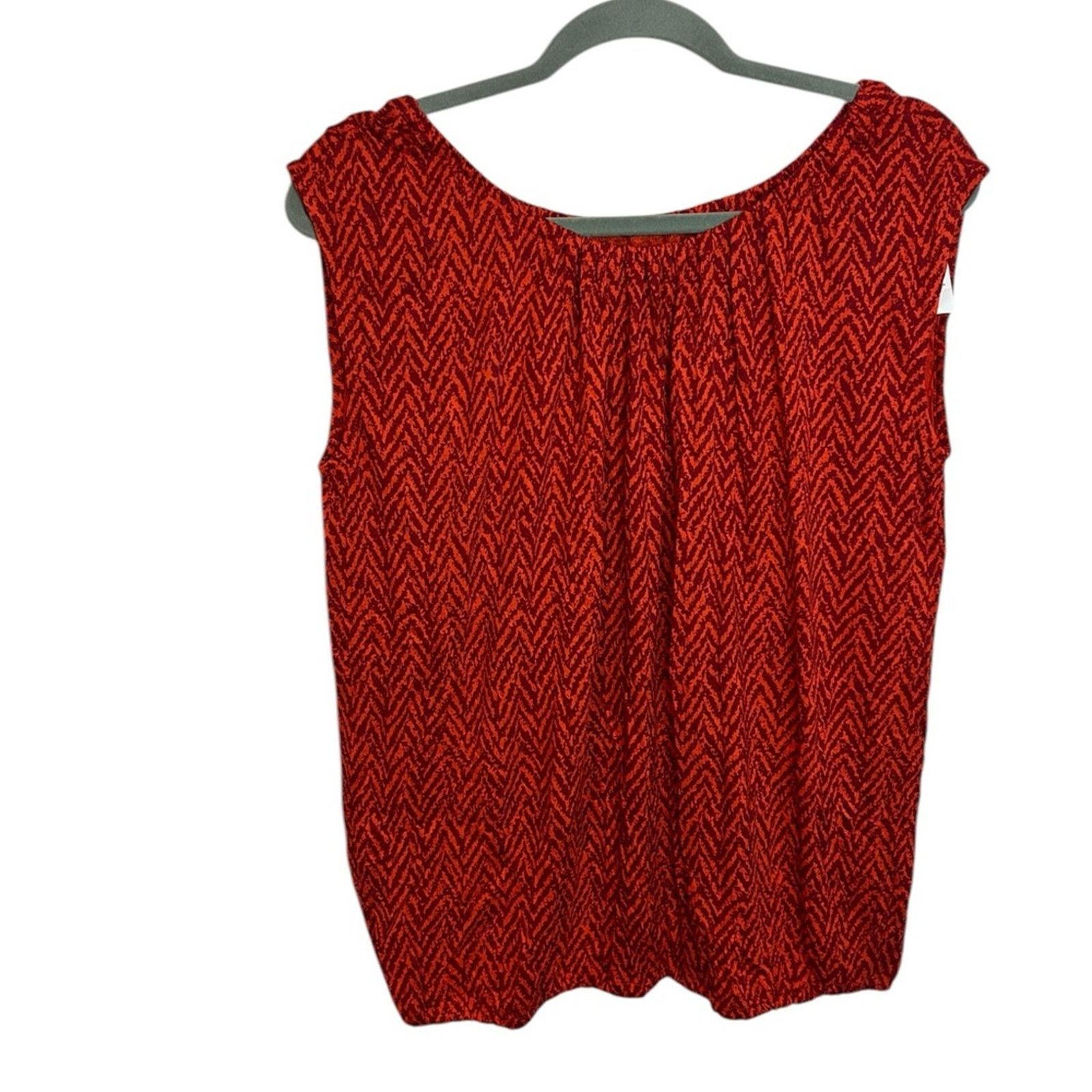 Loft Nwt Loft Orange Chevron Elastic Waist Tank Size S / US 4 / IT 40 - 1 Thumbnail