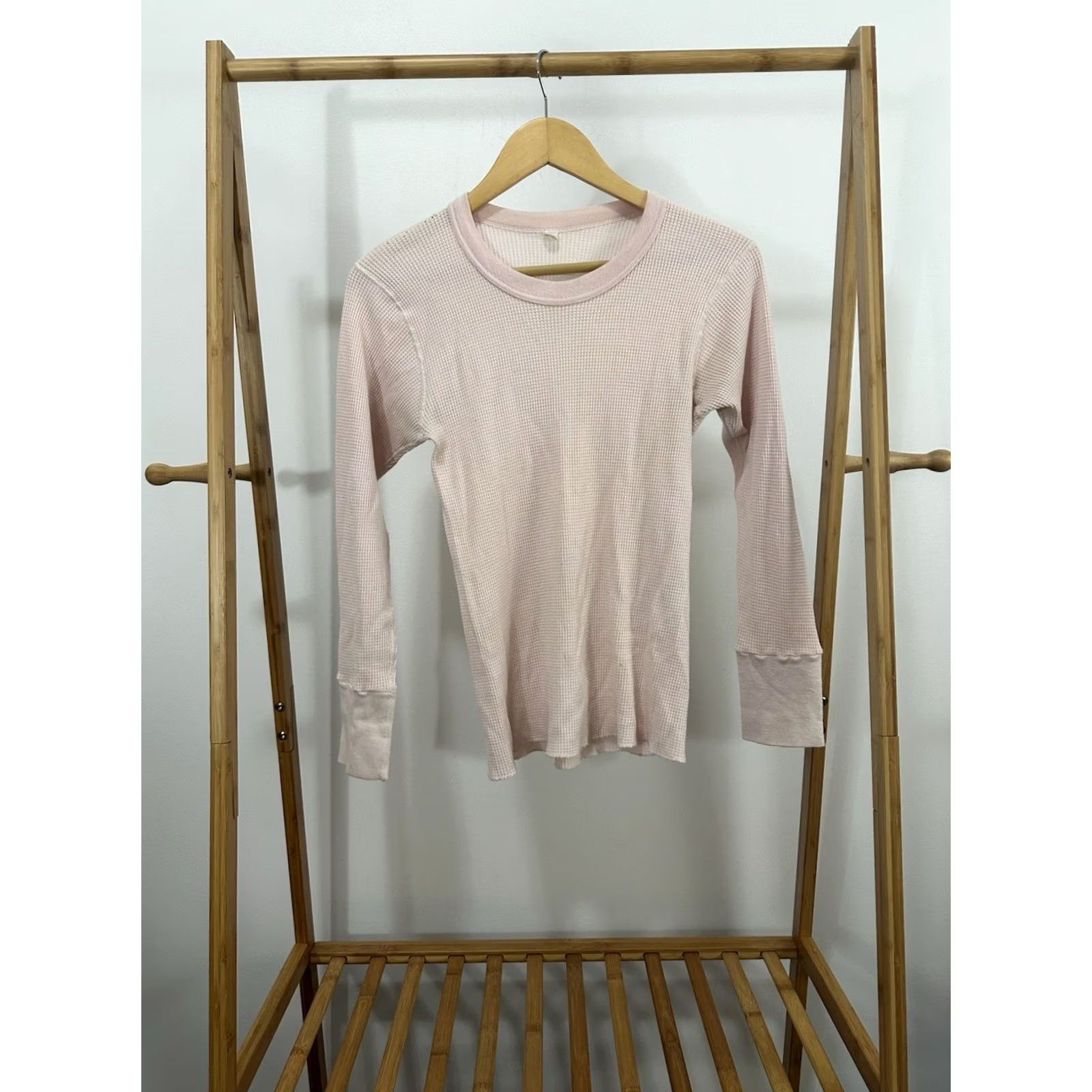 Pinko VTG 70s Light Pink Thermal Long Sleeve T-Shirt Size M Pink 70s Grunge Harley Womens M Size M / US 6-8 / IT 42-44 - 2 Thumbnail