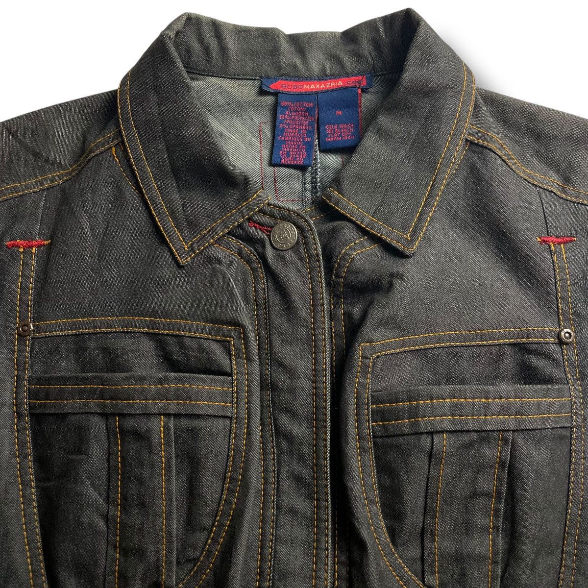 Bcbgmaxazria BCBG MAXAZRIA JEANS BUTTON UP CROPPED DENIM JACKET Size M / US 6-8 / IT 42-44 - 6 Thumbnail
