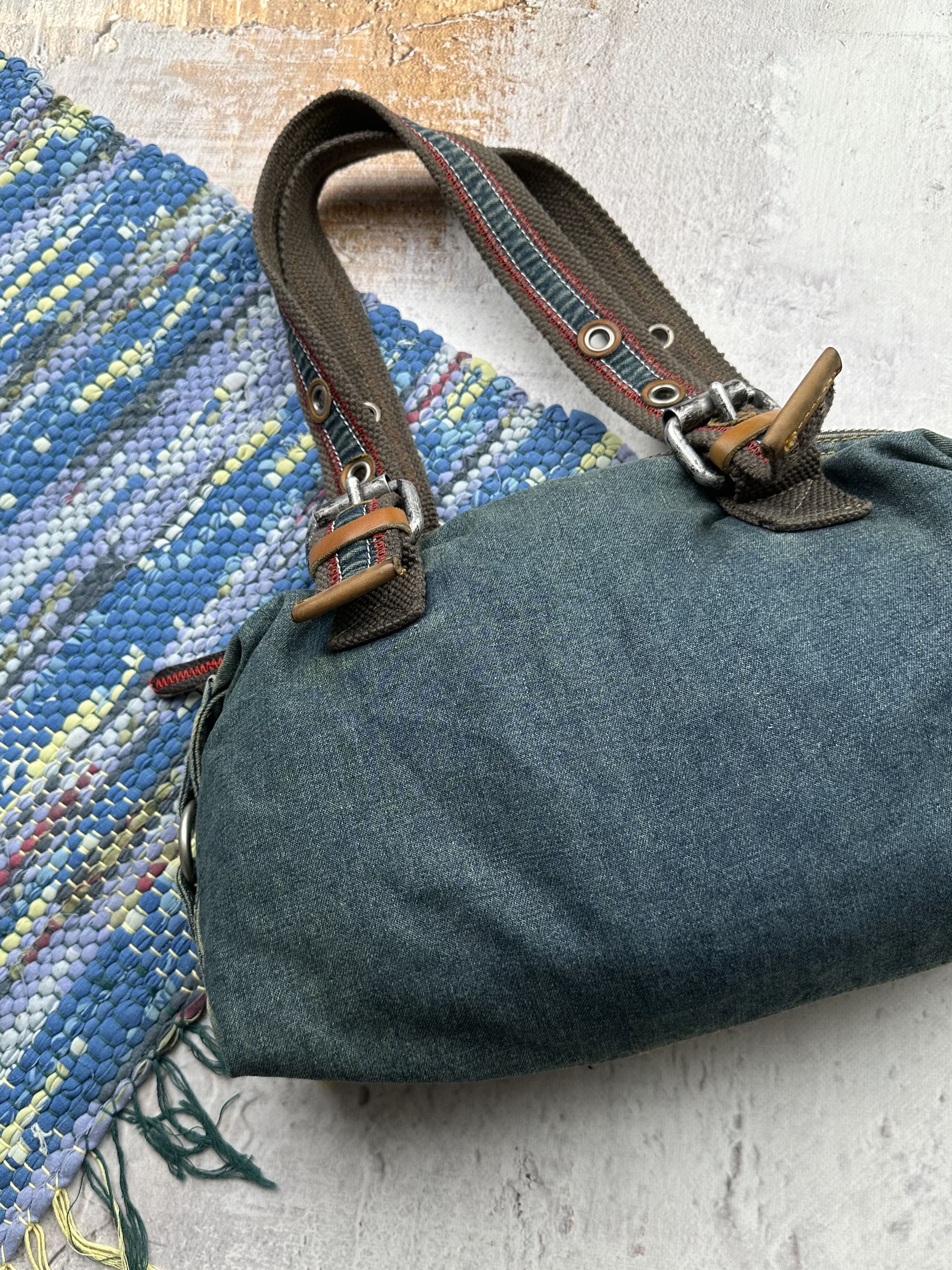 Japanese Brand Vintage Cargo Faded With Bondage Handle Bag A374D18(372) Size ONE SIZE - 5 Thumbnail