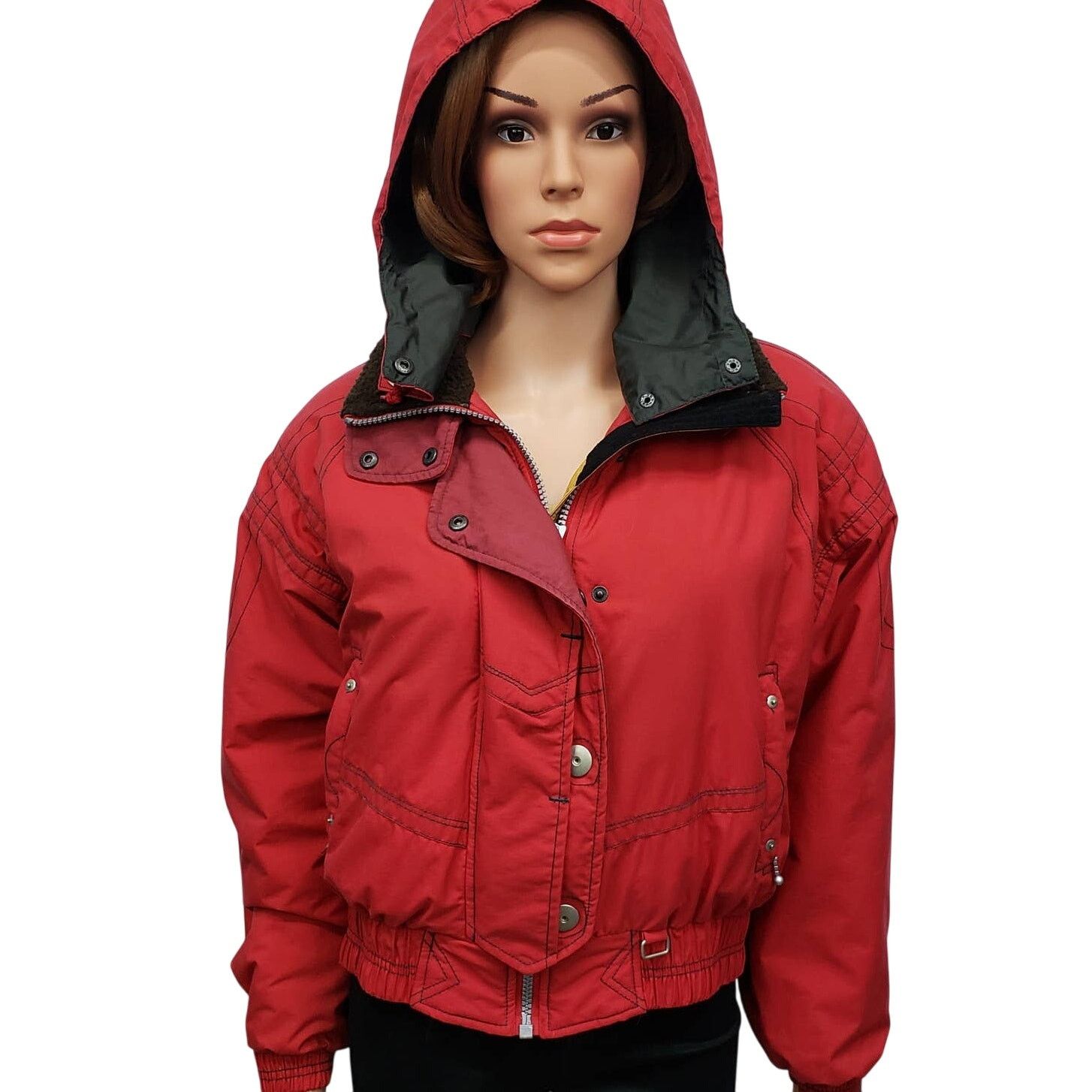 Obermeyer Obermeyer Snow Ski Bomber Jacket Hood Full Zip Insulated 10 Size L / US 10 / IT 46 - 3 Thumbnail