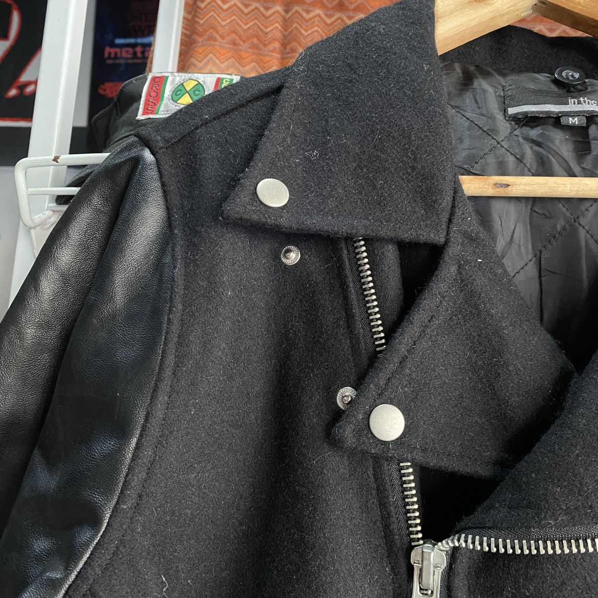 In The Attic n The Attic Leather Sleeve Biker Jacket Moto Varsity Hybrid Size US M / EU 48-50 / 2 - 14 Thumbnail