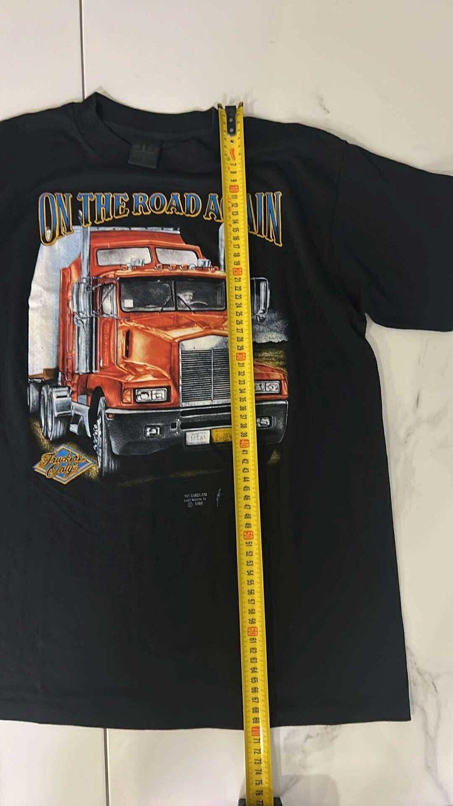 Other Rare 90s 3D Emblem “On The Road Again” Trucker Tee Size L Size US L / EU 52-54 / 3 - 9 Thumbnail