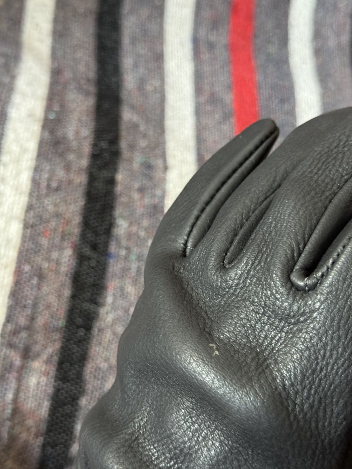 Carhartt Vintage 90’s Carhartt Black Genuine Deerskin Leather Gloves Size ONE SIZE - 3 Thumbnail