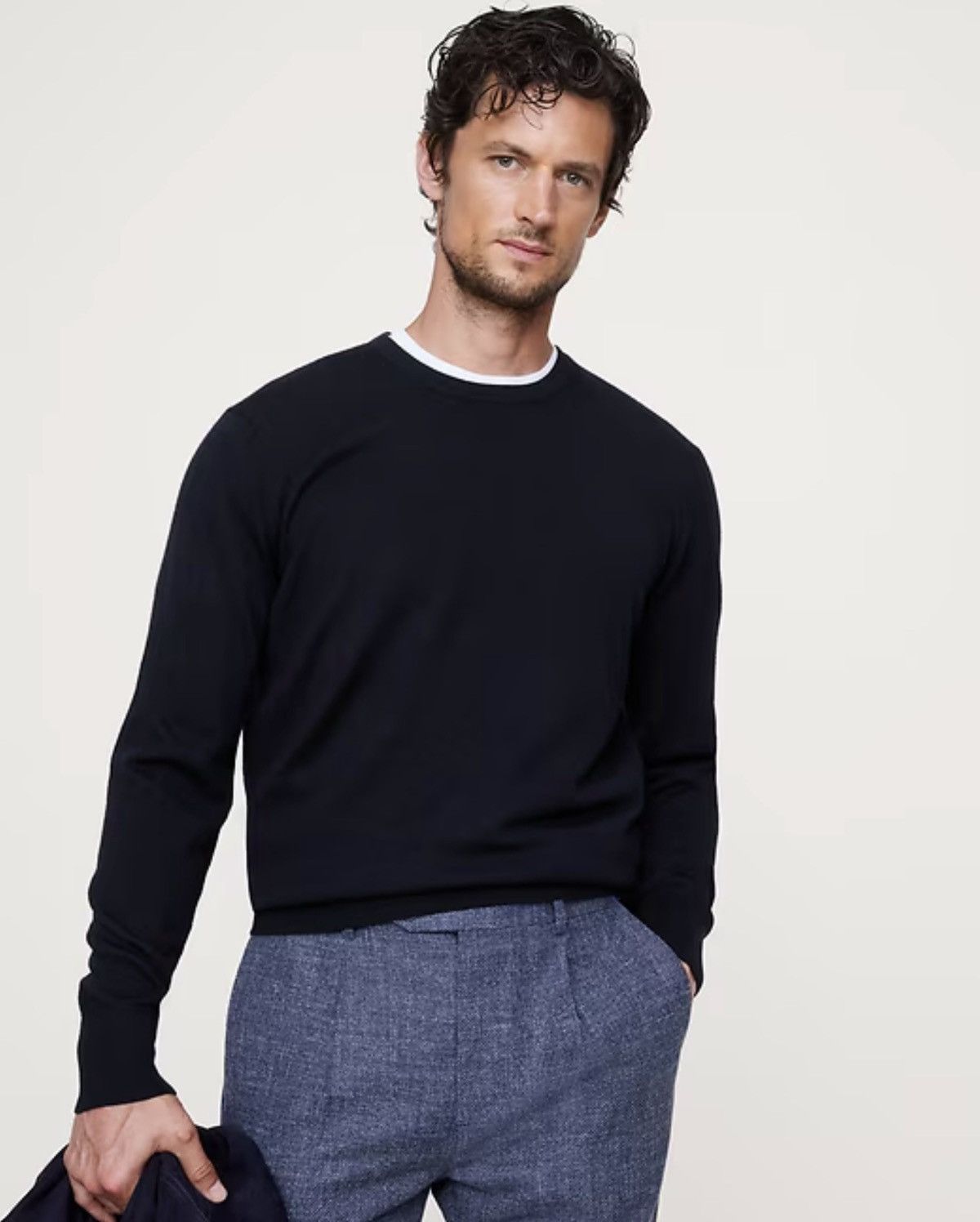 Banana Republic Banana Republic Navy Blue Italian Merino Wool Sweater Small Size US S / EU 44-46 / 1 - 1 Thumbnail