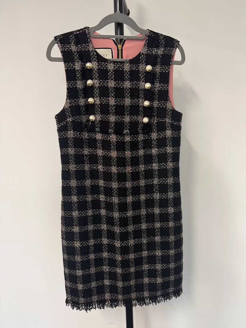 Gucci GucciKnitted plaid sleeveless dress 2503-Nextarrow Size XS / US 0-2 / IT 36-38 - 1 Thumbnail