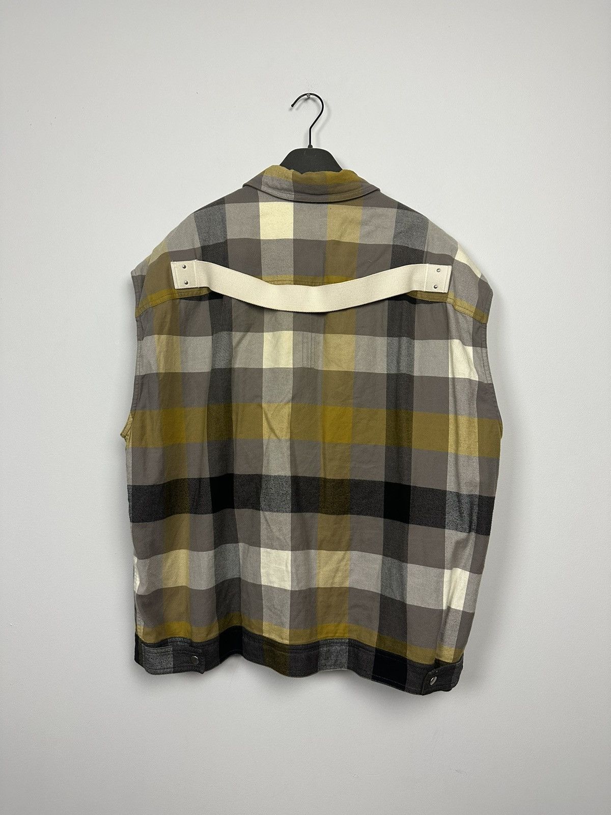 Rick Owens SS22 ‘FOGACHINE’ Dust Plaid Boxy Vest Size US L / EU 52-54 / 3 - 4 Thumbnail