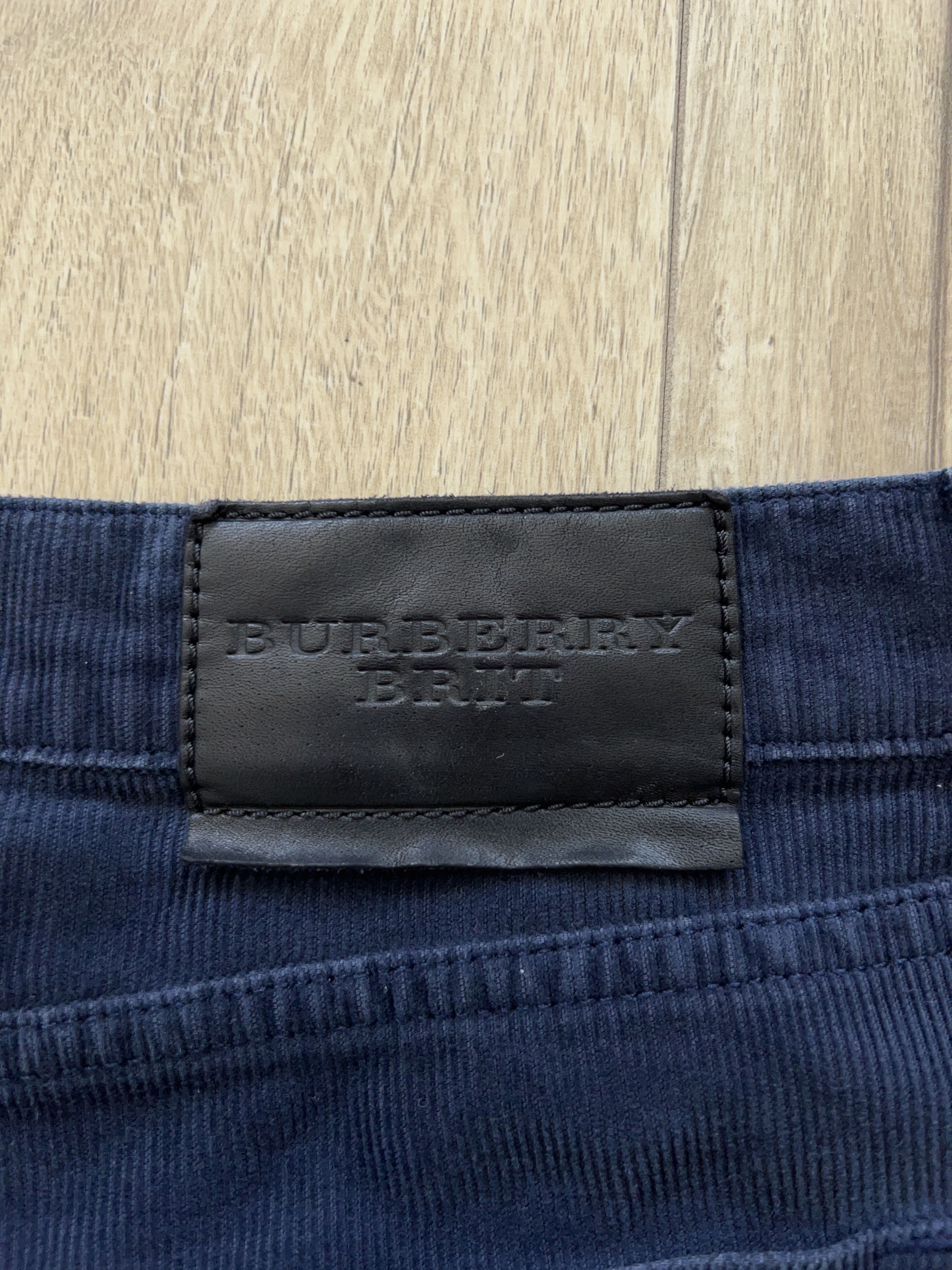 Burberry × Designer Brit Corduroy Chino Pants Trousers Navy Blue Size W35 L34 Size US 35 - 17 Thumbnail