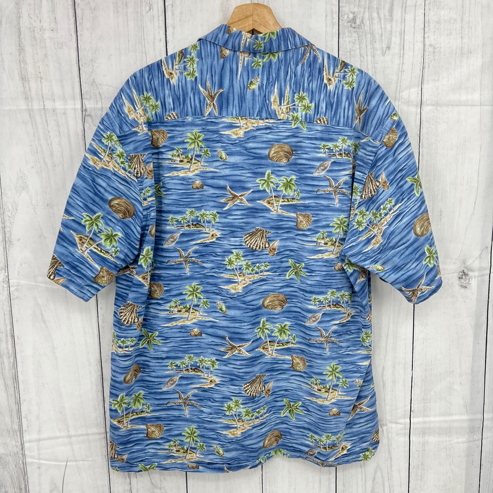 Vintage BATIK BAY (XL) VINTAGE 90's Blue Aloha Dad Shirt Button Up Size US XL / EU 56 / 4 - 2 Thumbnail