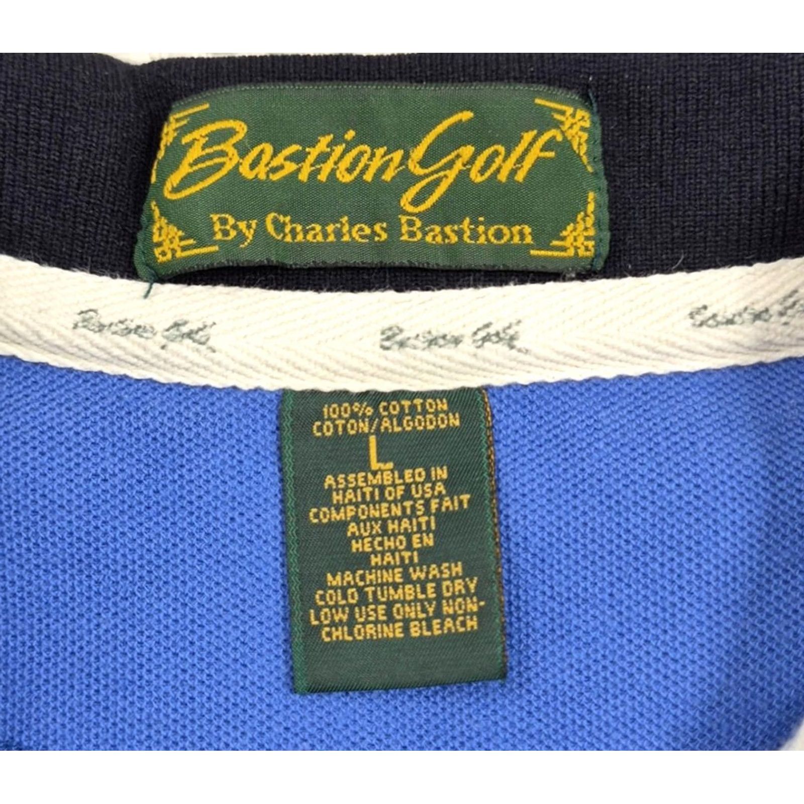 Vintage Vintage Bastion Golf Polo Shirt Mens Large Blue Sheri's Ranch Brothel Knit Golf Size US L / EU 52-54 / 3 - 5 Thumbnail