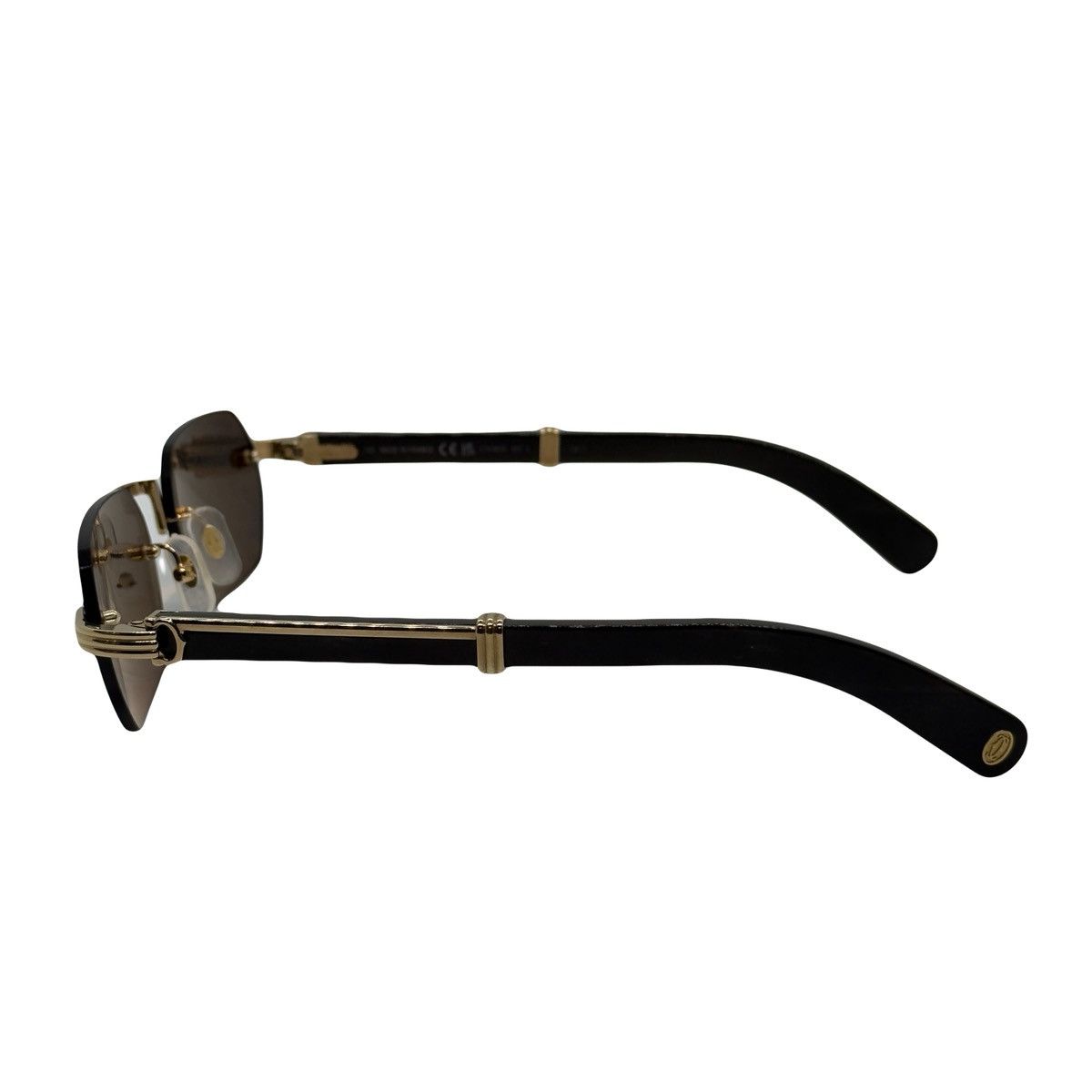 Cartier Cartier Gold Buffalo Horn Sunglasses Size ONE SIZE - 3 Thumbnail