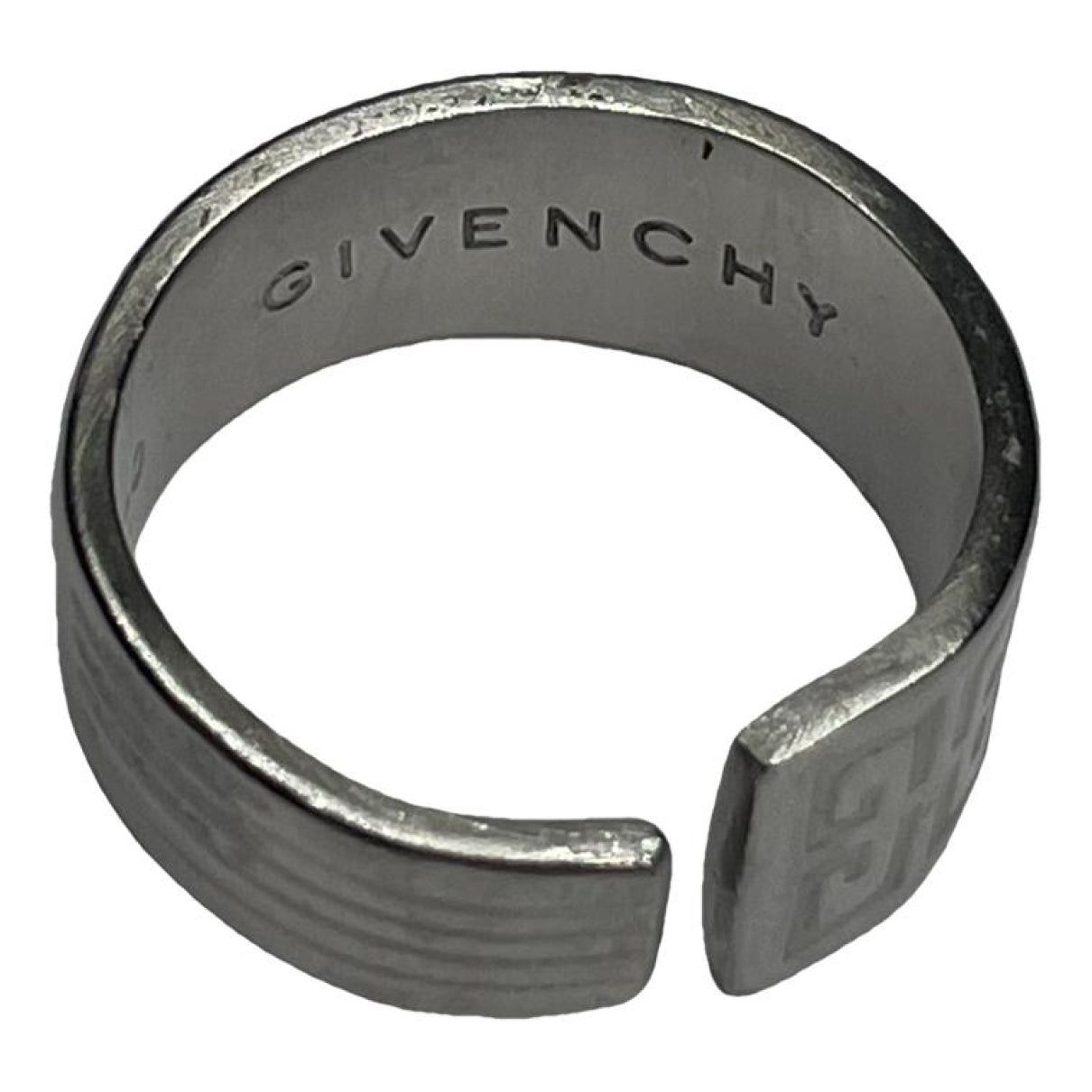 Givenchy Silver Steel Ring Size ONE SIZE - 1 Thumbnail