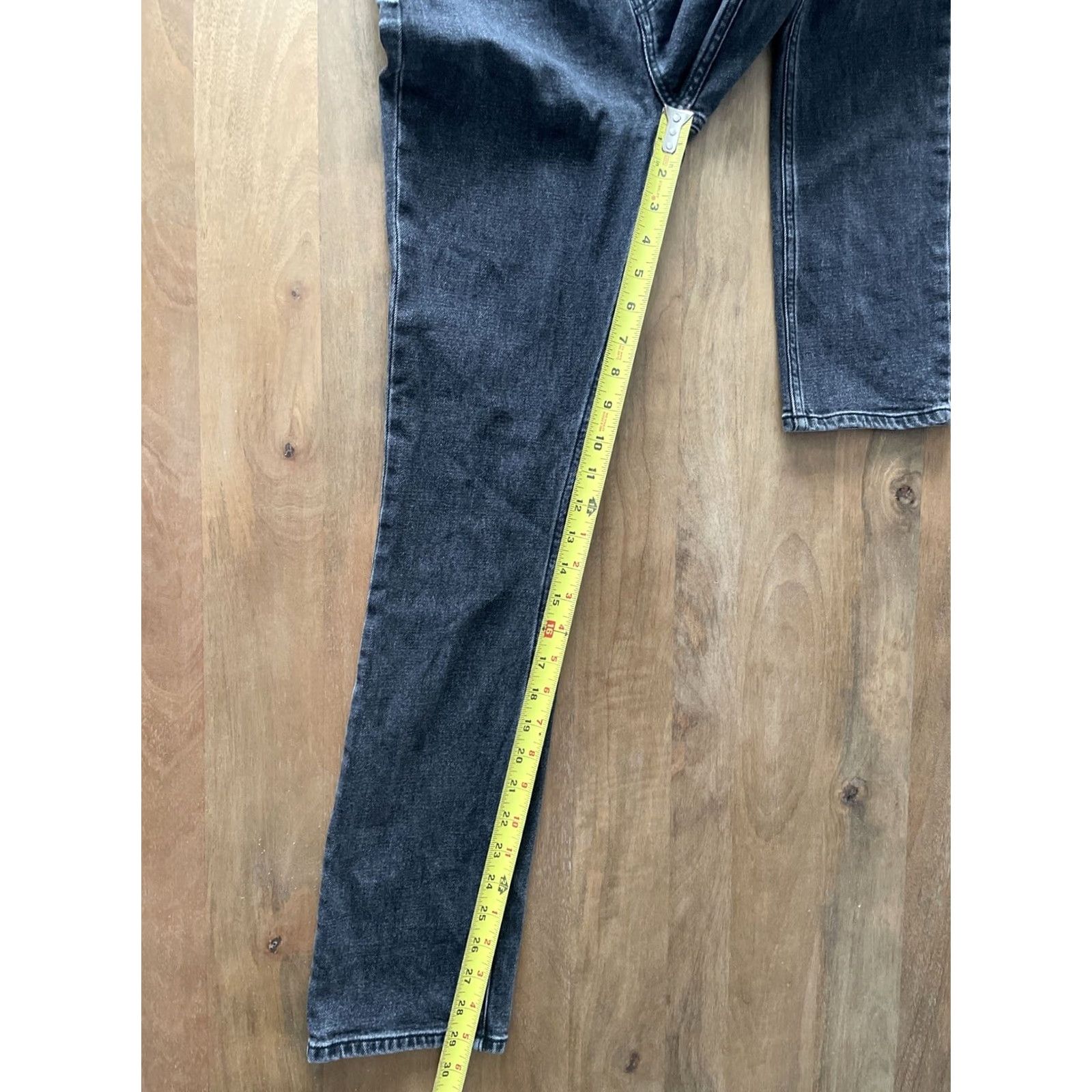 Abercrombie & Fitch VINTAGE Abercrombie & Fitch 90s Slim Straight High Rise Jeans Women's 00s 24x29 Black Denim 5-Pocket Logo Zipper Button Jeans Womens 90s 00s Y2K Size 42" / US 20 - 6 Thumbnail
