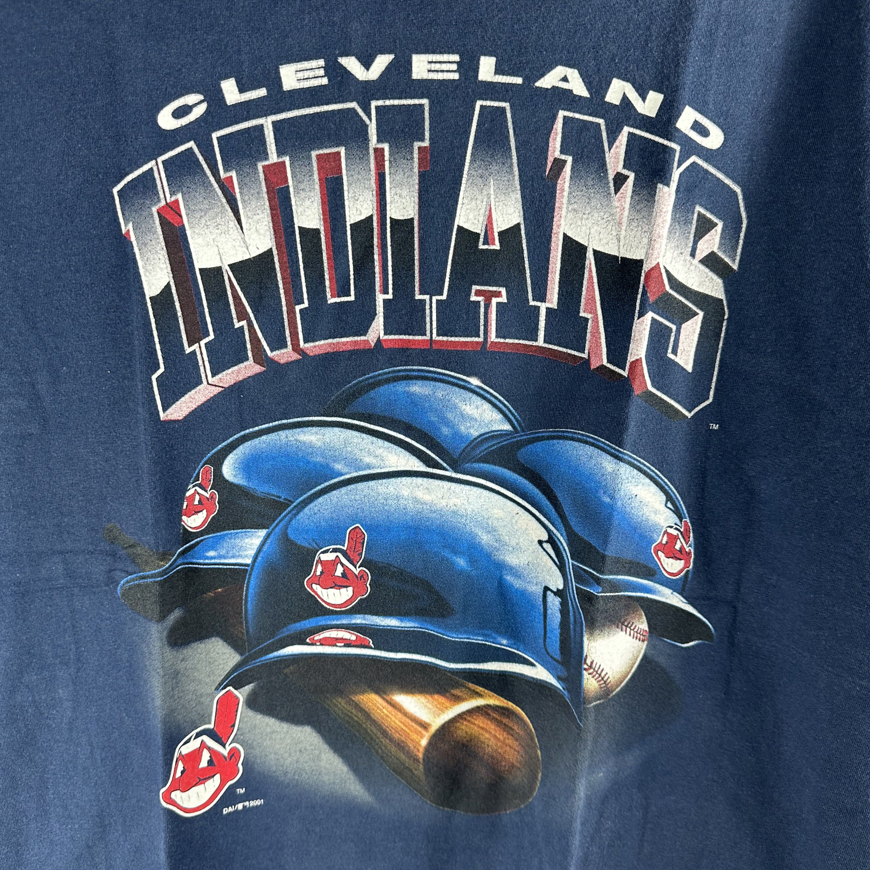 Vintage Vintage 2001 Cleveland Indians MLB Baseball Graphic T-Shirt Size US XL / EU 56 / 4 - 2 Thumbnail