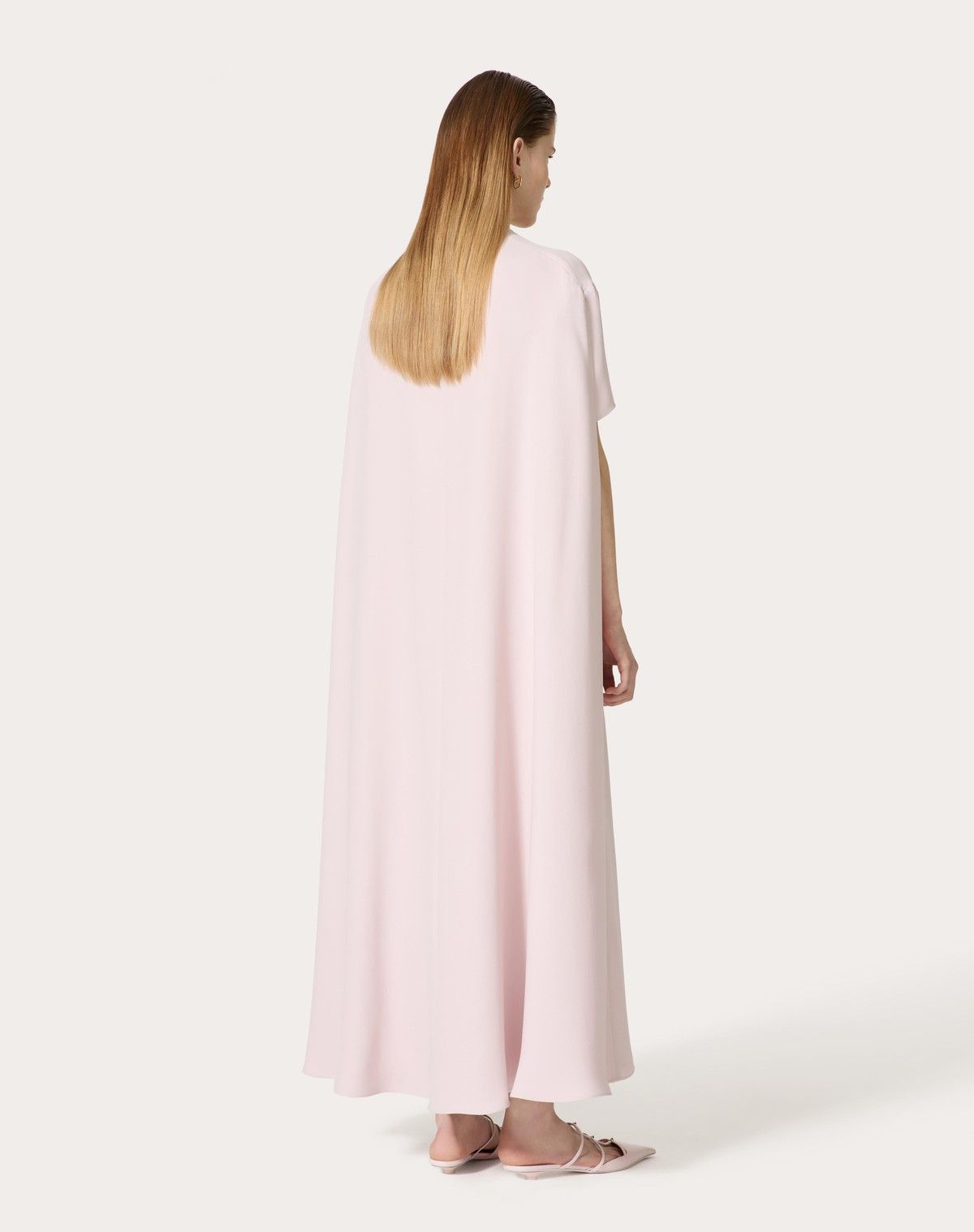 Valentino o1s1wg110525 Cady Couture Midi Dress in Grey Size S / US 4 / IT 40 - 4 Thumbnail