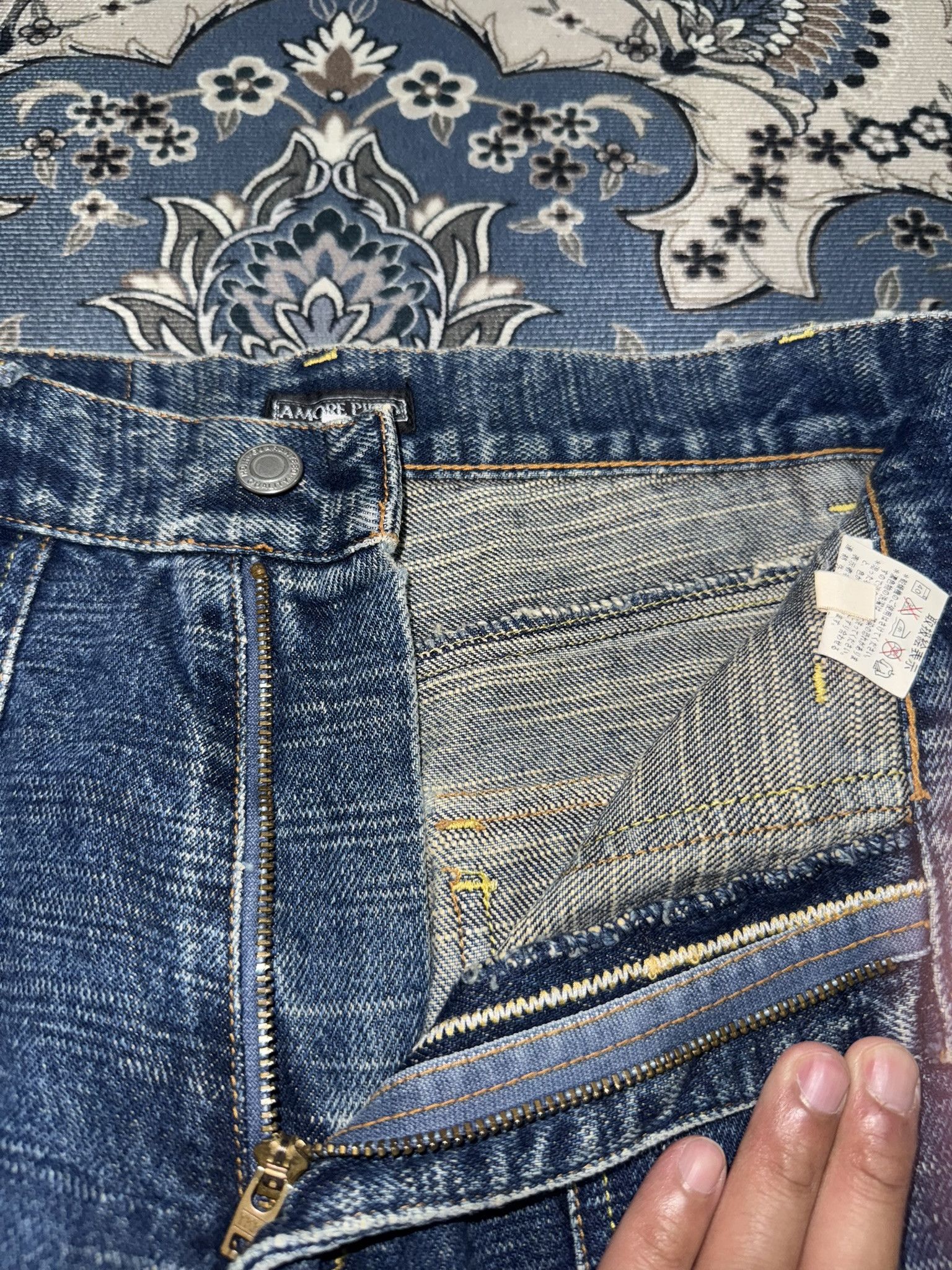 If Six Was Nine × Japanese Brand Vintage Amore Puro Baggy Loose Fit Jeans Size US 28 / EU 44 - 9 Thumbnail