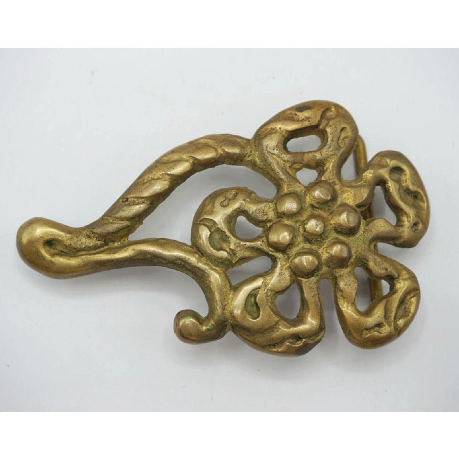 Buckle Elegant Flower Shaped Brass Rope Accented Belt Buckle Decoration ...