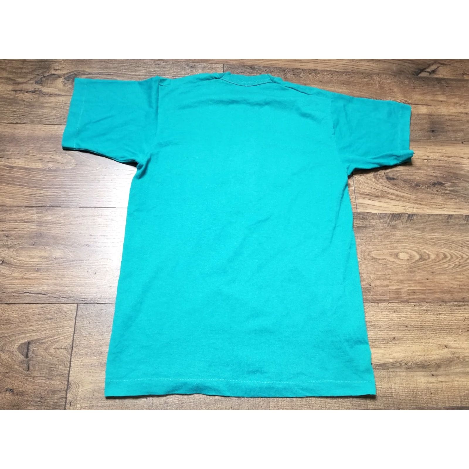 Fruit Of The Loom VINTAGE Fruit of the Loom Mens M Bee Happy Bear T Shirt USA Short Sleeve Crew Neck Cotton Blend Polyester Blue 90s Graphic Print Mens Size US M / EU 48-50 / 2 - 2 Thumbnail