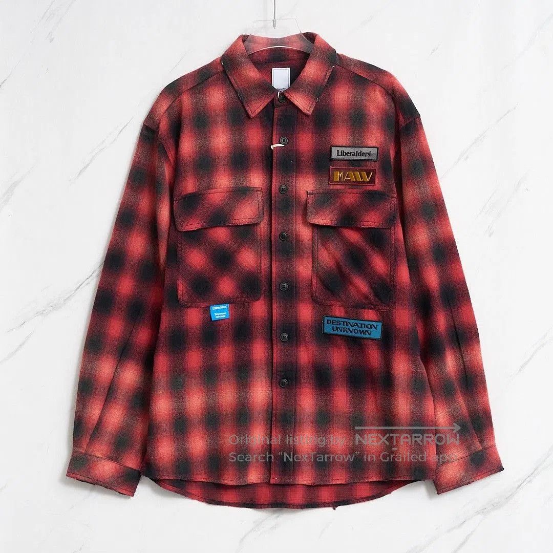 Liberaiders Liberaiders Men's Vintage Distressed Plaid Shirt. Size US M / EU 48-50 / 2 - 1 Thumbnail