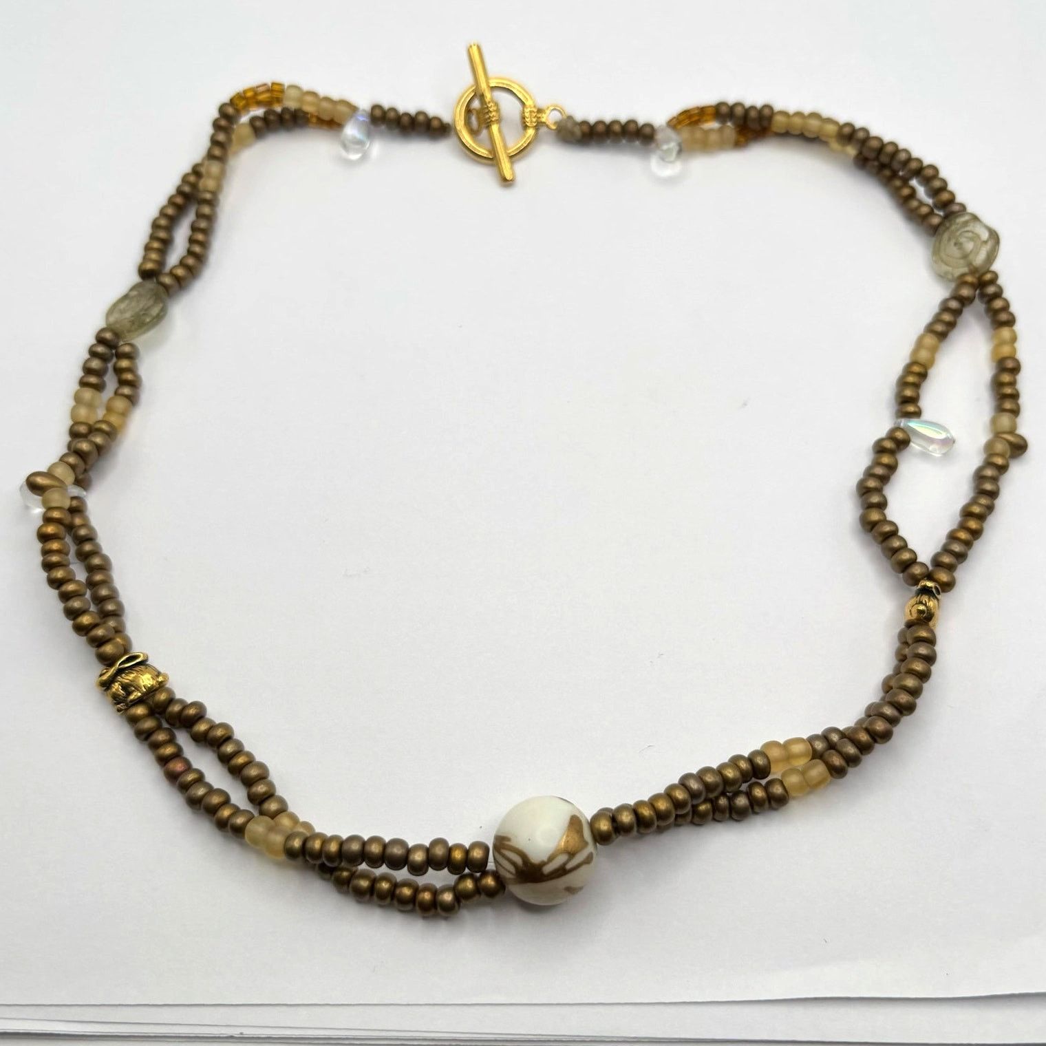 Other Vintage Gold Beaded Necklace Size ONE SIZE - 2 Thumbnail