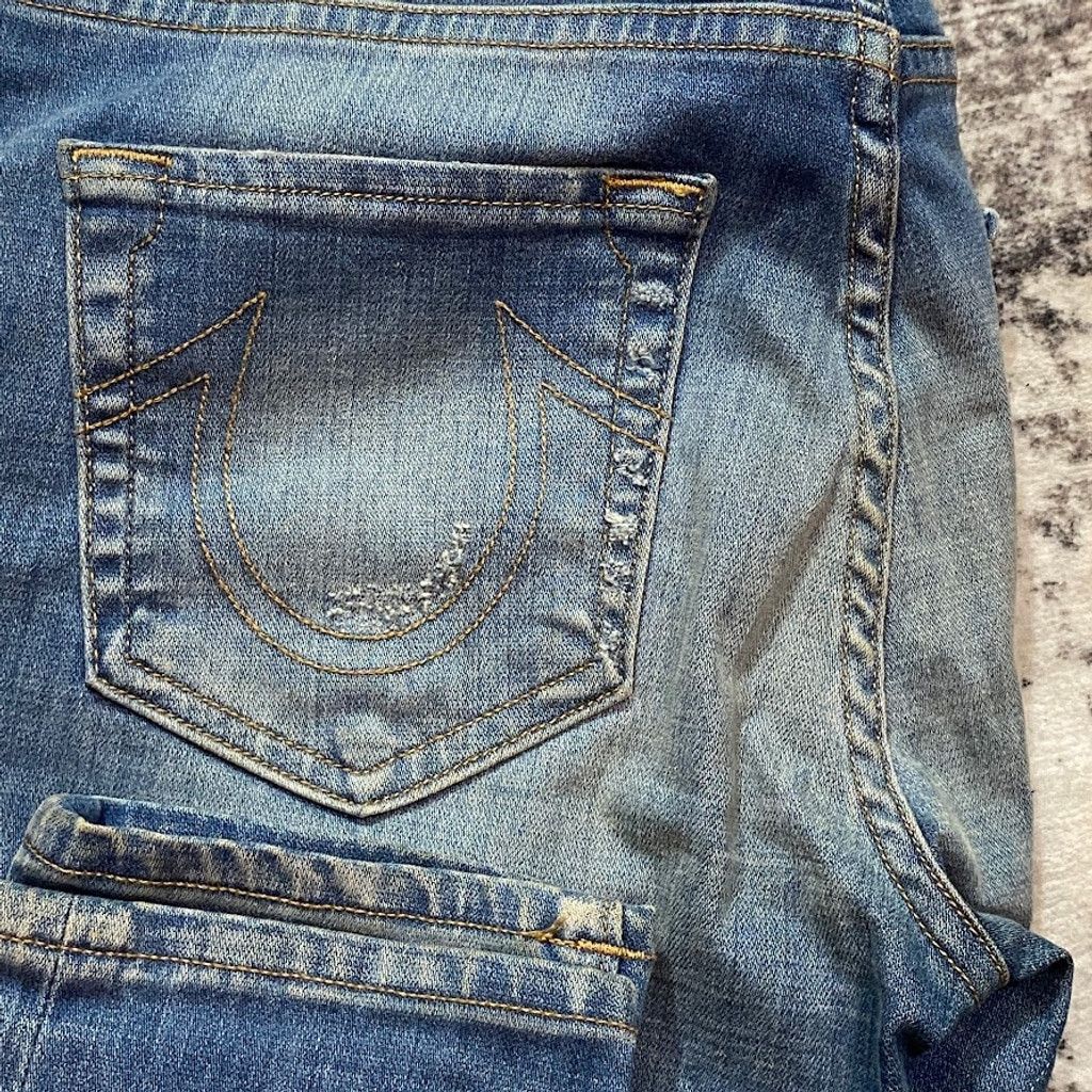 True Religion Women's True Religion Denim Sequin Jeans, Blue, Size 28 Size 26" / US 2 / IT 38 - 5 Thumbnail
