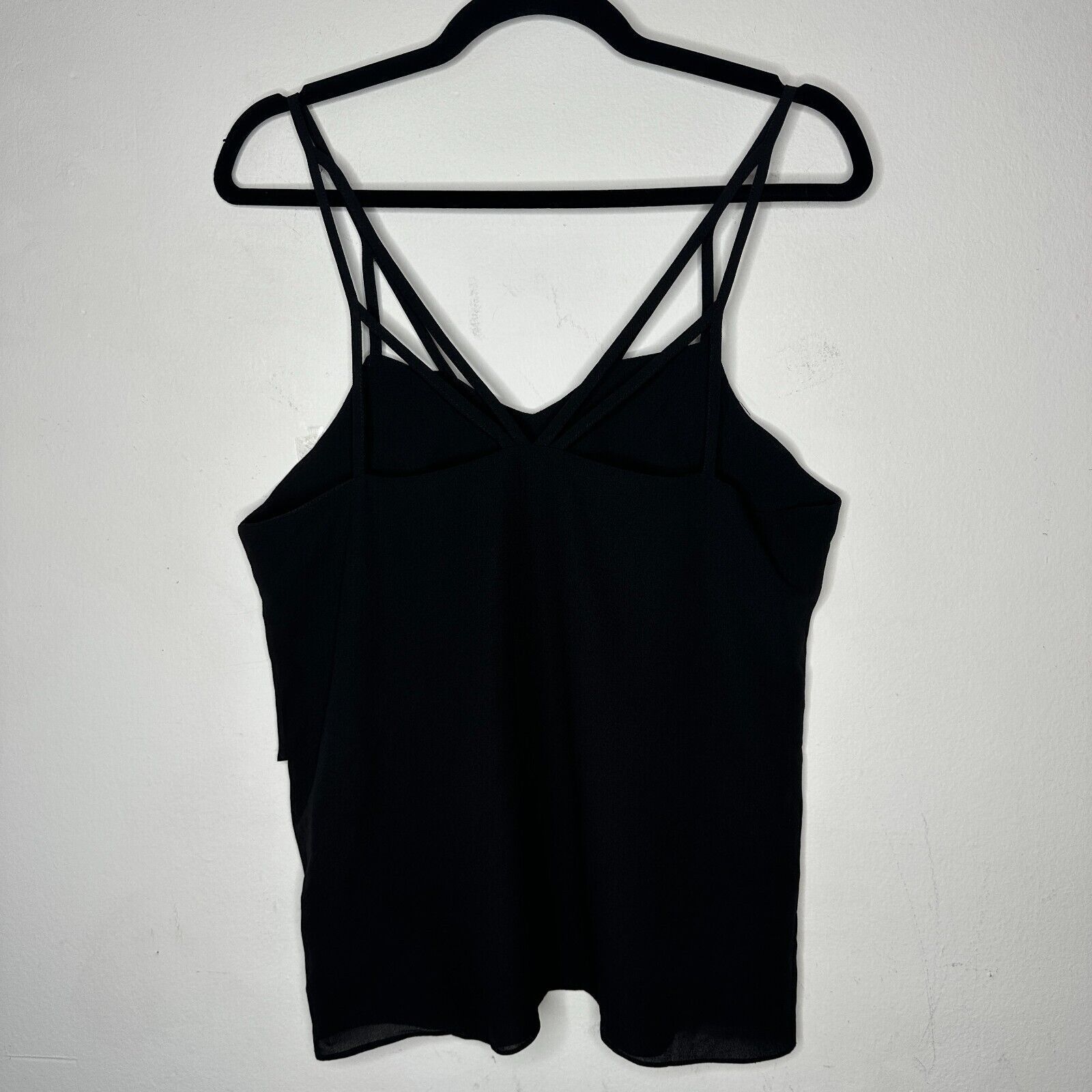 Other Love Riche Sexy Black Tiered Layer Vneck Cami Top Blouse S Size S / US 4 / IT 40 - 7 Thumbnail